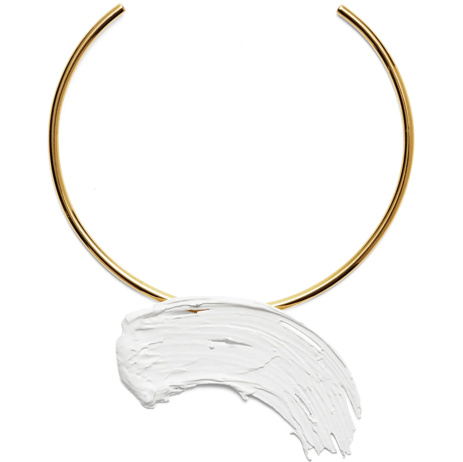 Eva Collar in Gold and White