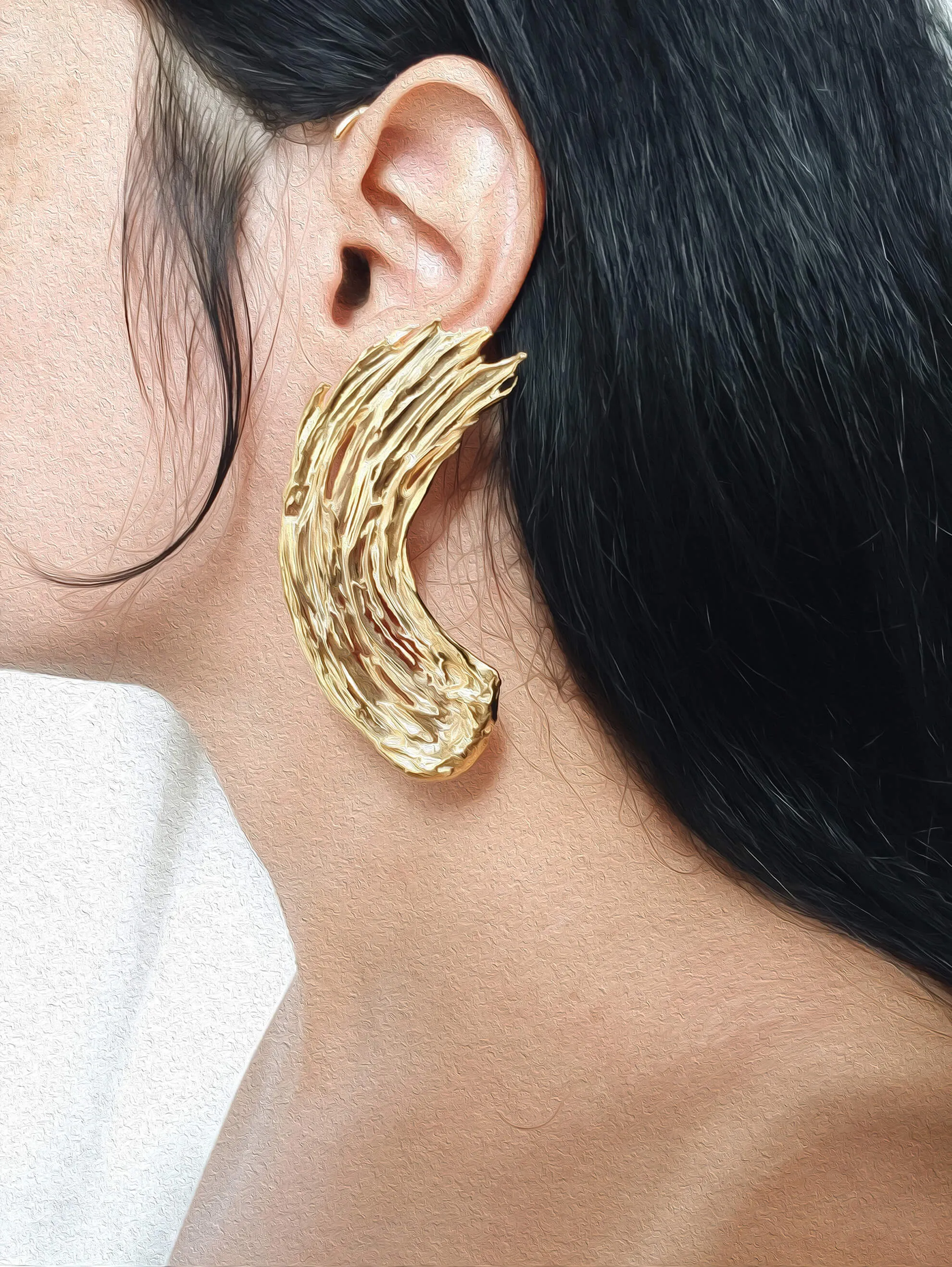 Eva Earrings in Gold