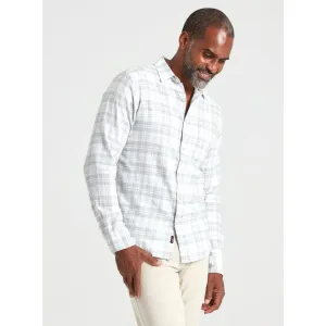 Faherty Men Stretch Flannel Grey