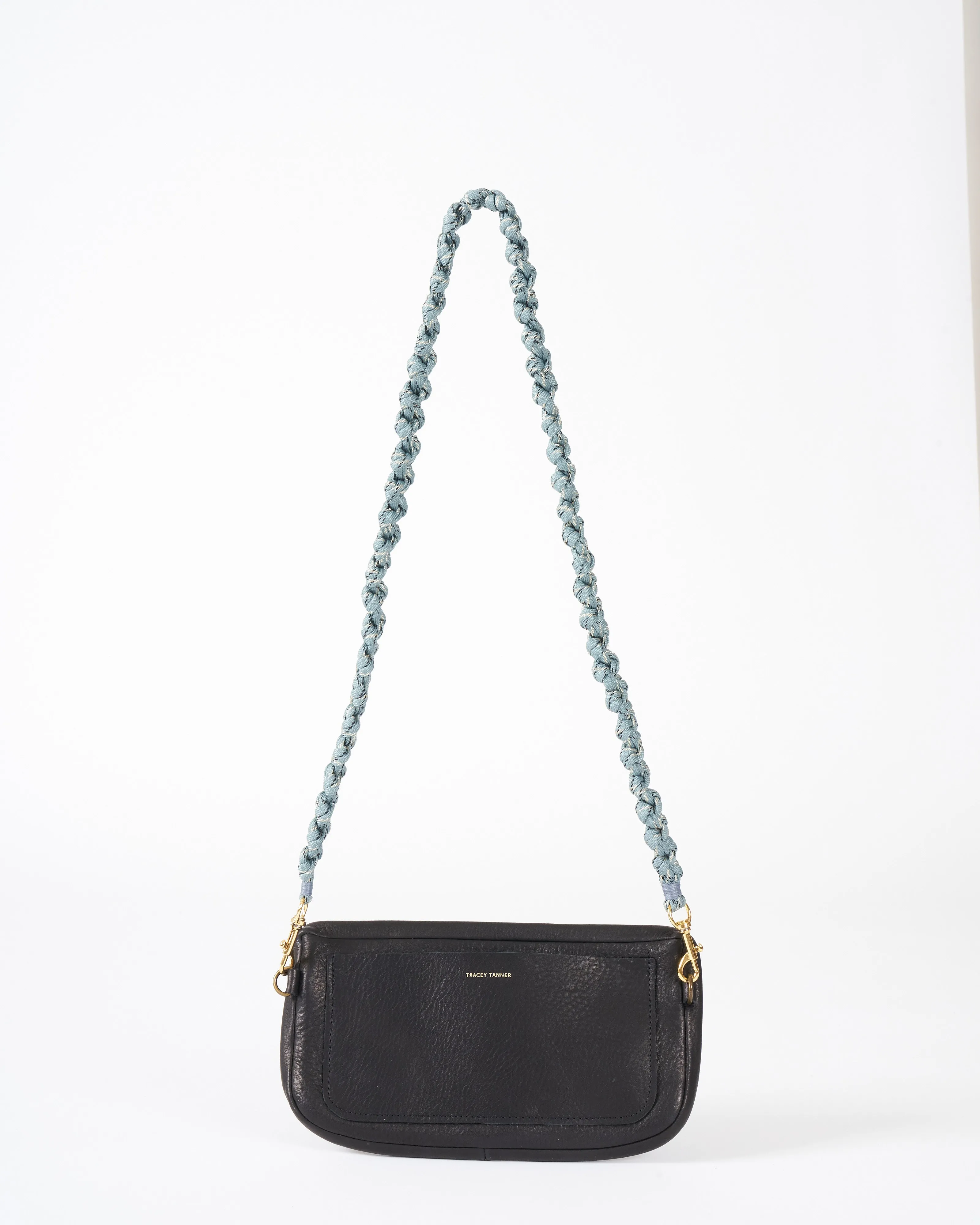 fanny sling bag - black/grey & white