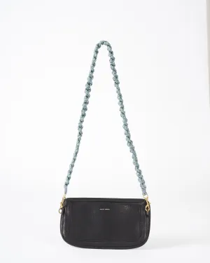 fanny sling bag - black/grey & white