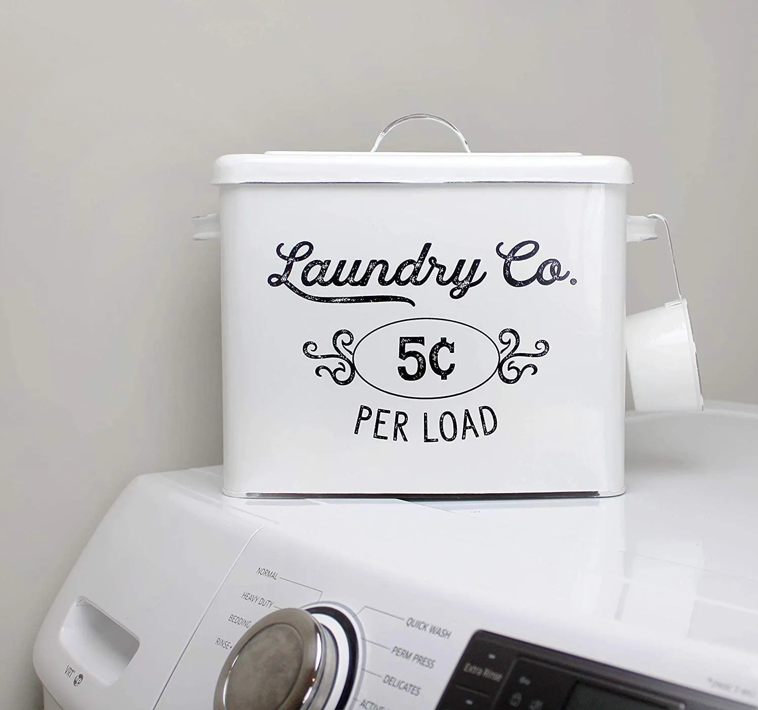 Farmhouse Laundry Powder Container (White, Case of 6)