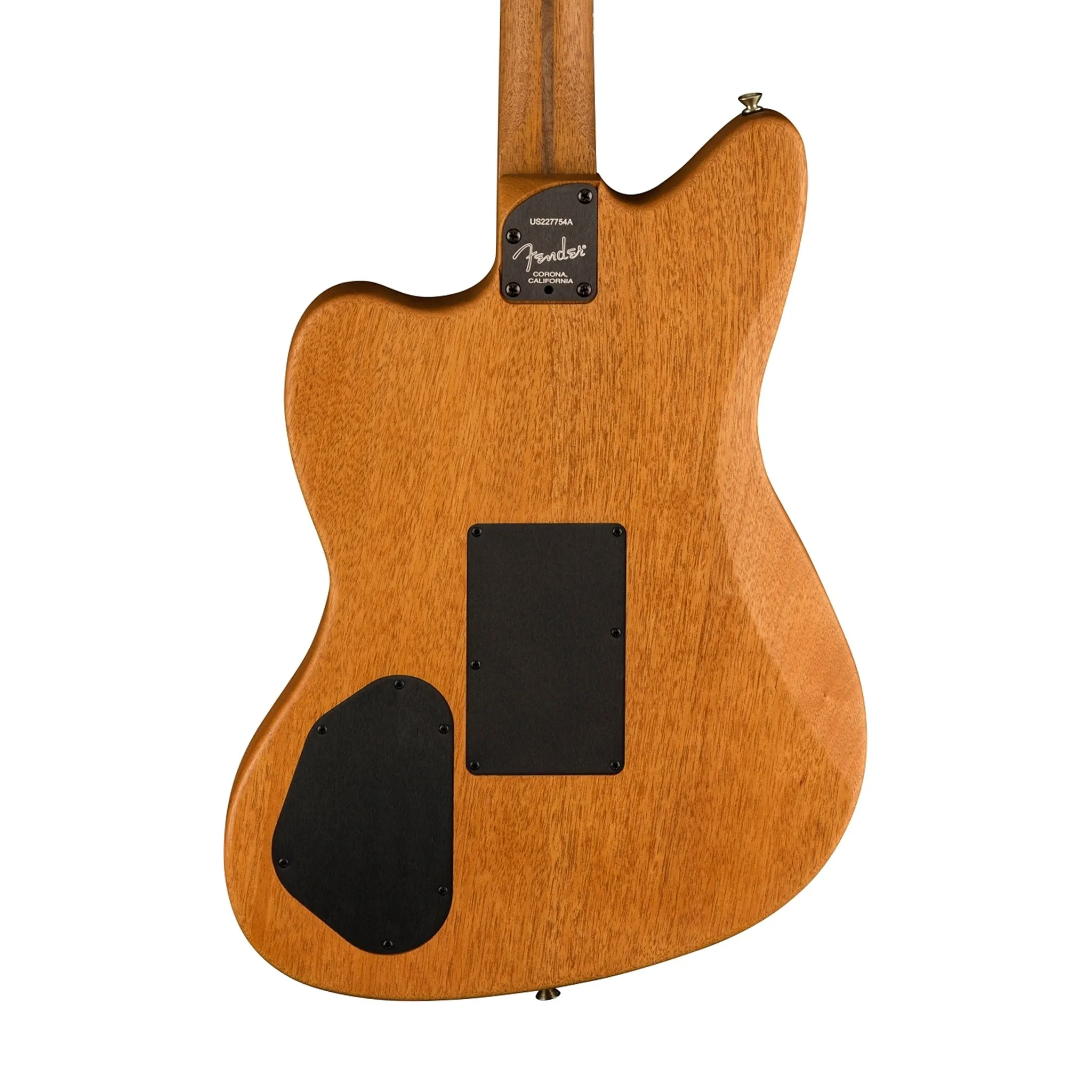 Fender American Acoustasonic Jazzmaster All Mahogany Acoustic-Electric Gtr w/Bag, Ebony FB, Natural