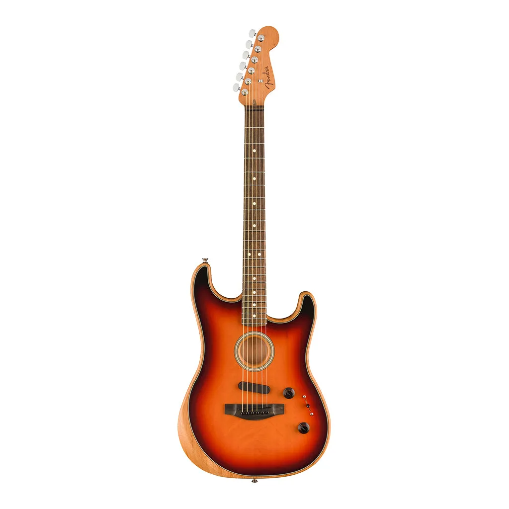Fender American Acoustasonic Strat in 3 Colour Sunburst