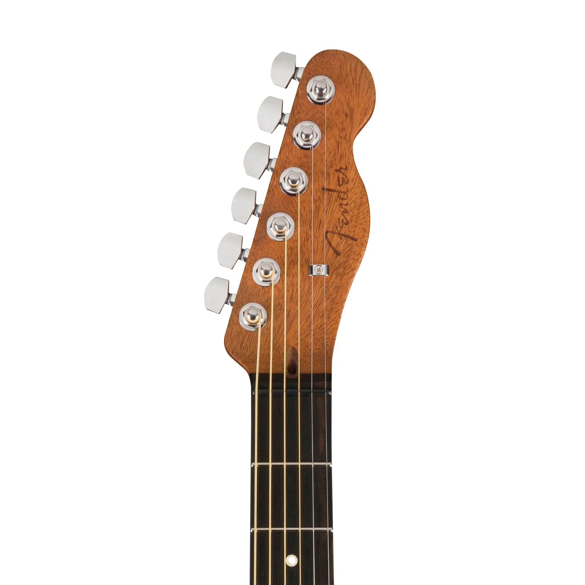 Fender American Acoustasonic Telecaster All Mahogany Guitar w/Bag, Ebony FB, Bourbon Burst