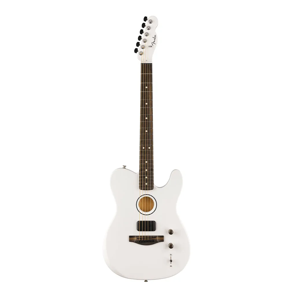 Fender Limited Edition Finneas American Acoustasonic Telecaster with Ebony Fingerboard - Satin Arctic White