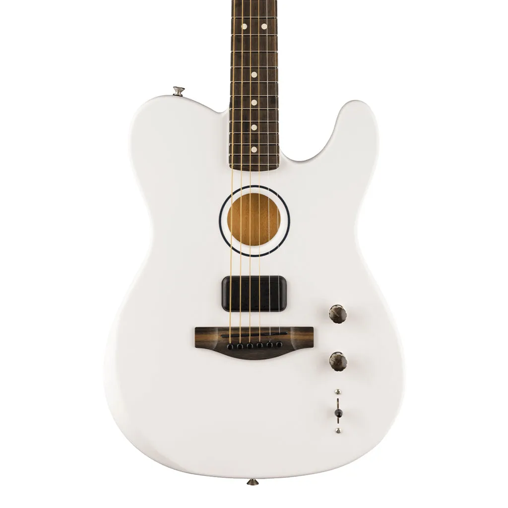 Fender Limited Edition Finneas American Acoustasonic Telecaster with Ebony Fingerboard - Satin Arctic White