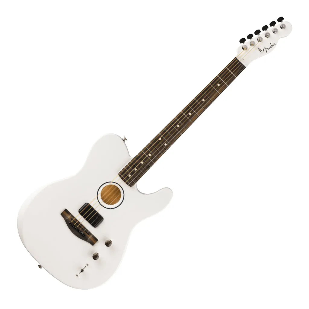 Fender Limited Edition Finneas American Acoustasonic Telecaster with Ebony Fingerboard - Satin Arctic White