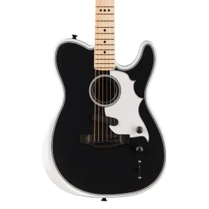 Fender Limited Edition Jack White Triplesonic Acoustasonic Telecaster with Ebony Fingerboard - Arctic White and Black Top