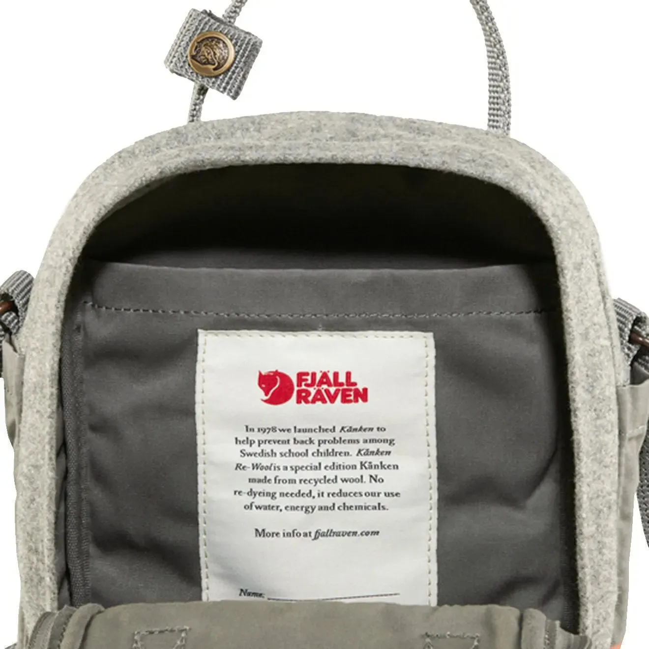 Fjallraven Kanken Re-Wool Sling Granite Grey
