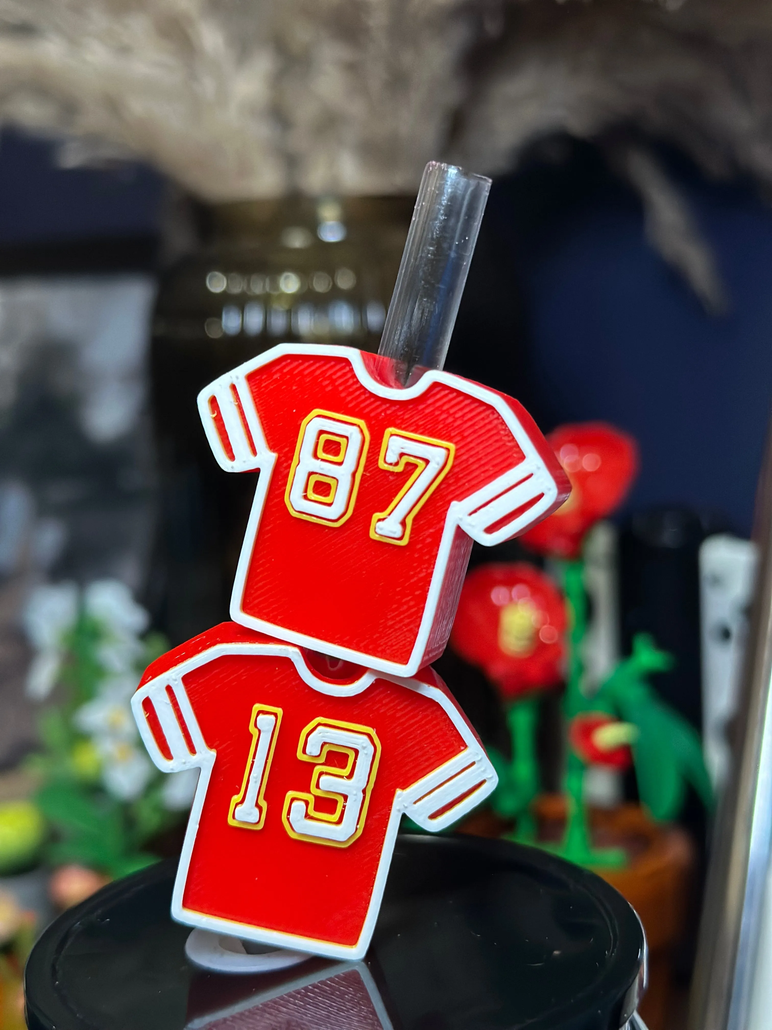 Football Jersey 3D Printed Straw Topper (for Standard & Stanley Straws)