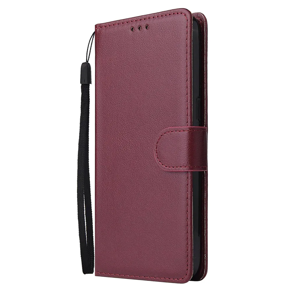 For OPPO Realme 3 Wallet-type PU Leather Protective Phone Case with Buckle & 3 Card Position Gold