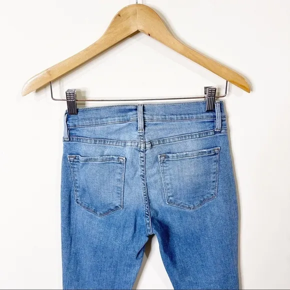 FRAME Le Skinny Jeanne Jackwood Stagger Hem Jeans