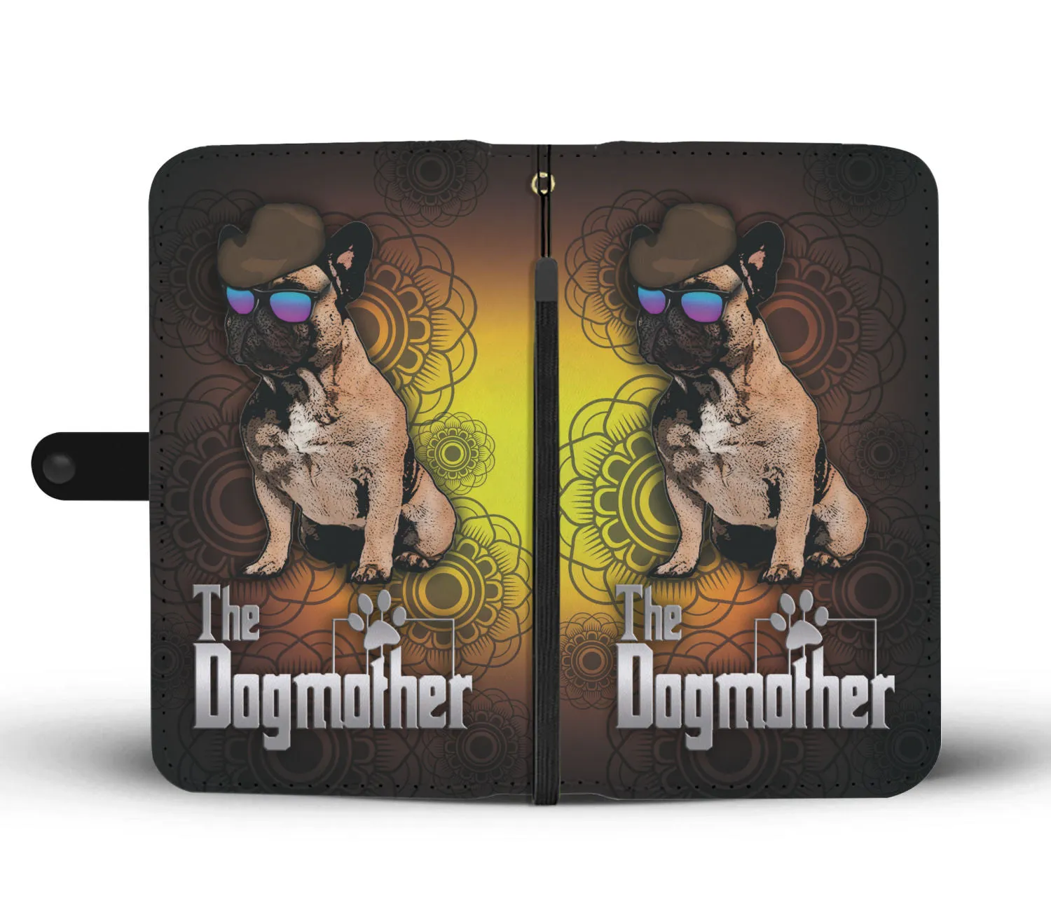 French Bulldog Dogmother Phone Case Wallet - Yellow