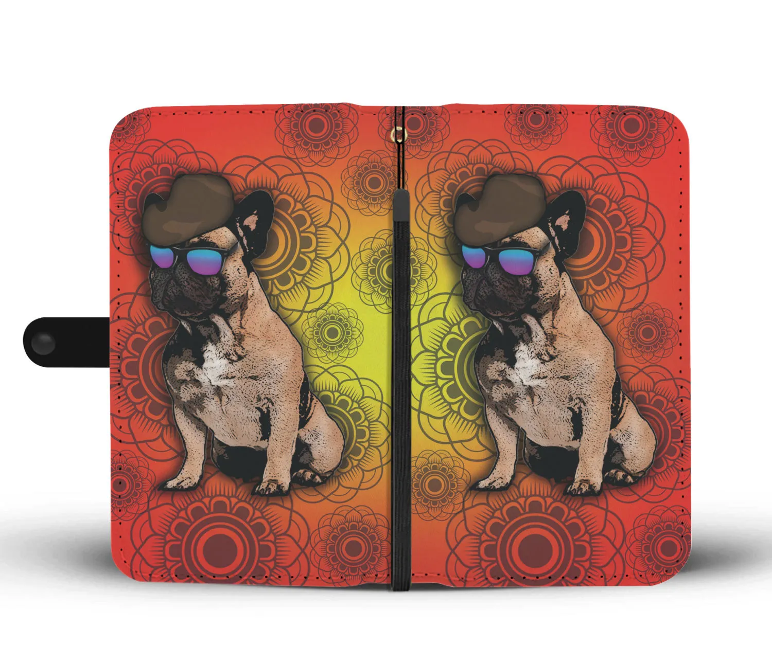 French Bulldog Phone Case Wallet - Orange