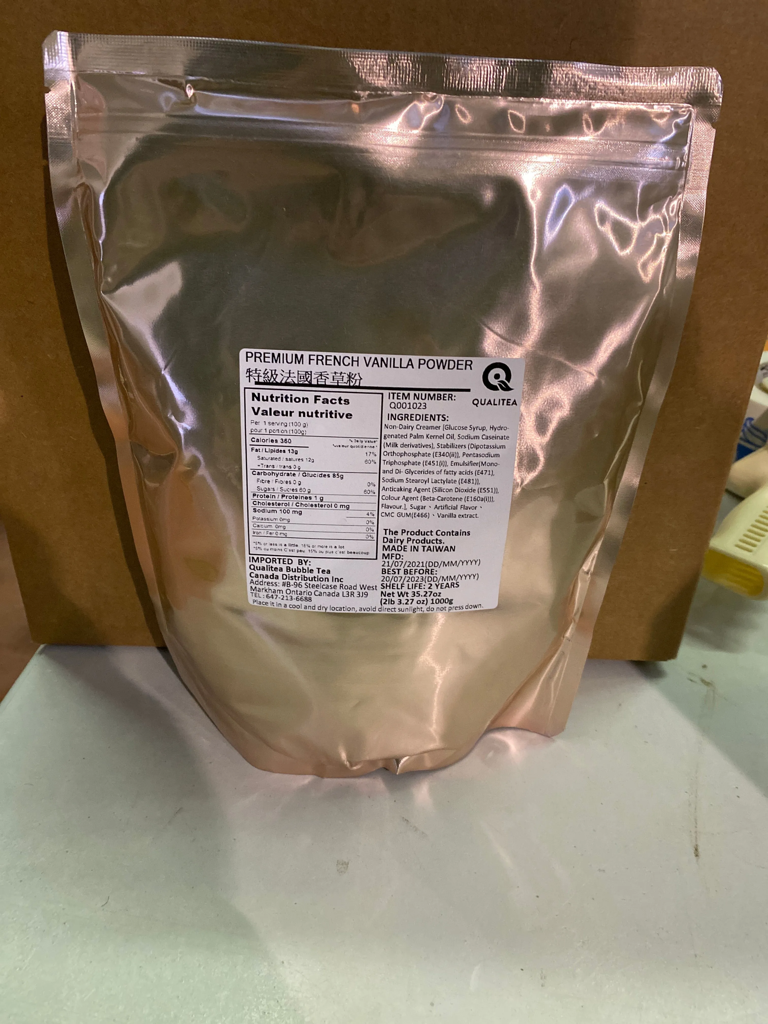 French Vanilla Powder - Bubble Tea, Smoothie, Frappe Mix (1kg Bag)