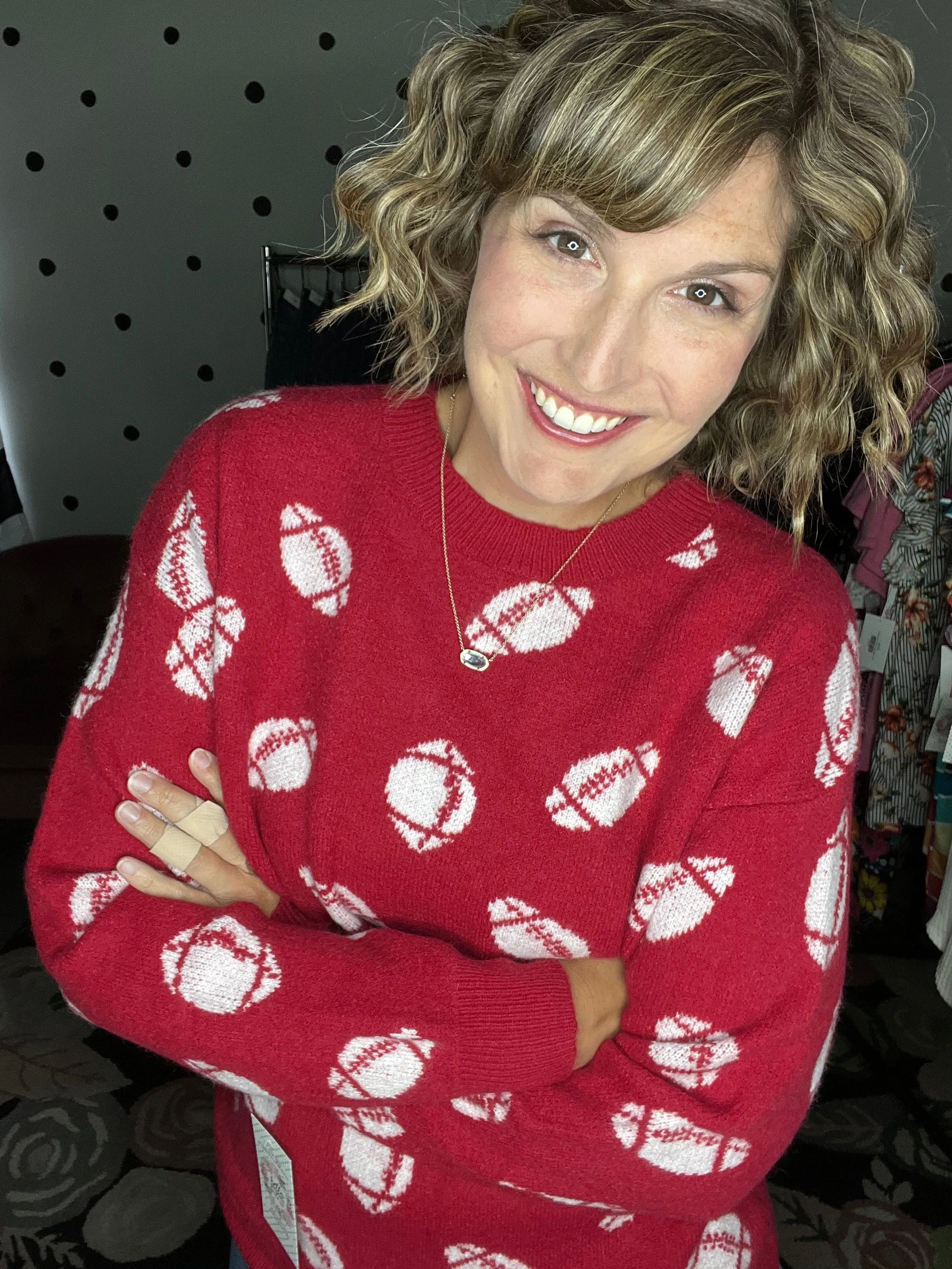 Game Day Football Sweater - Red