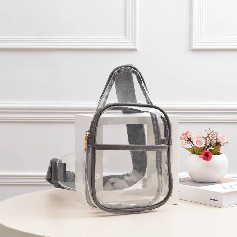 Game Day Stadium Clear Sling Bags: Gray