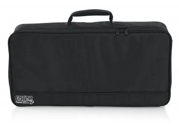 Gator White Large aluminum pedal board with Gator carry bag and bottom mounting power supply bracket