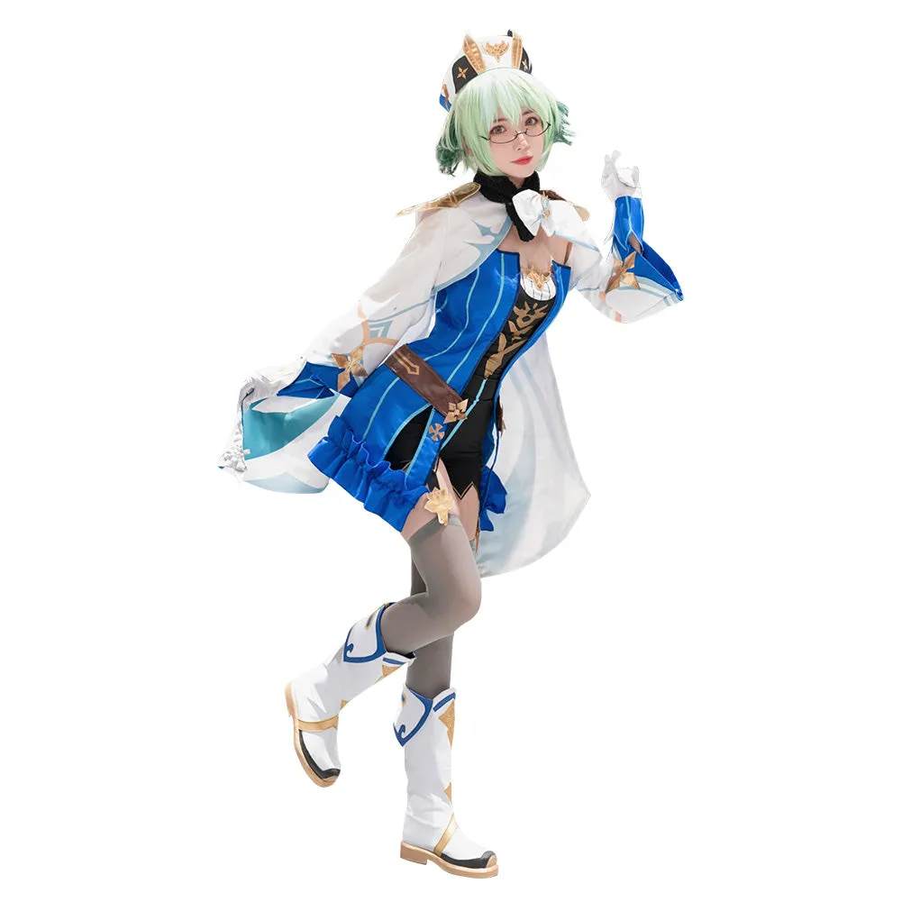 Genshin Impact Sucrose Cosplay Costume  Halloween Carnival Suit
