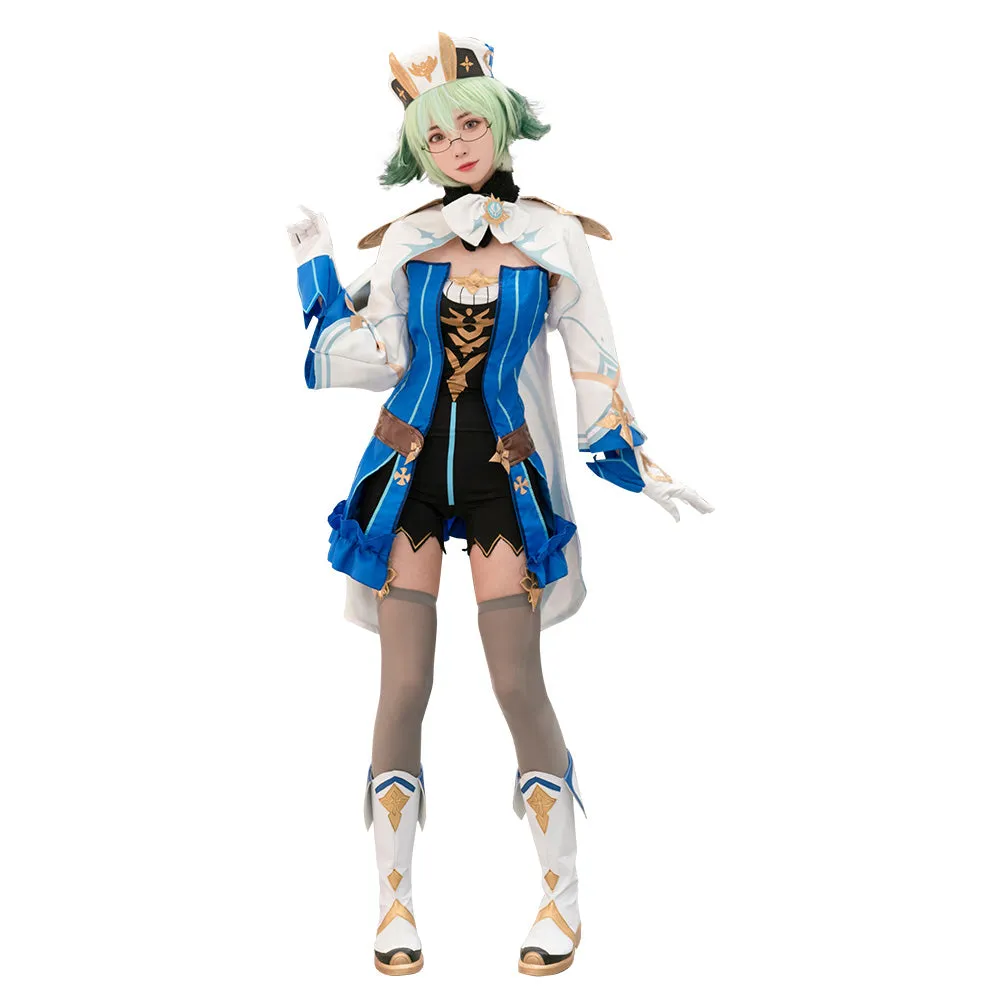 Genshin Impact Sucrose Cosplay Costume  Halloween Carnival Suit