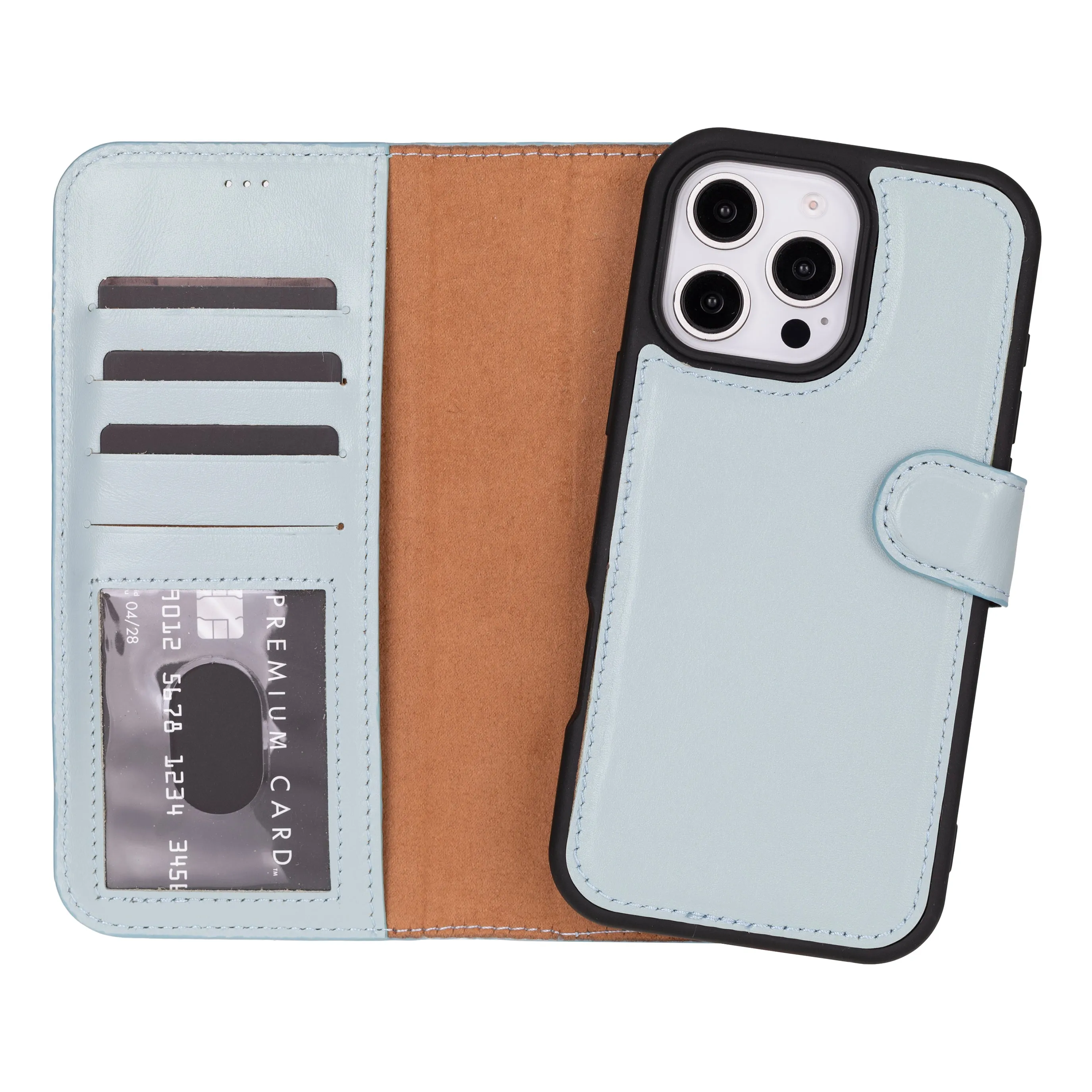 Genuine Leather Detachable  iphone 16 Case