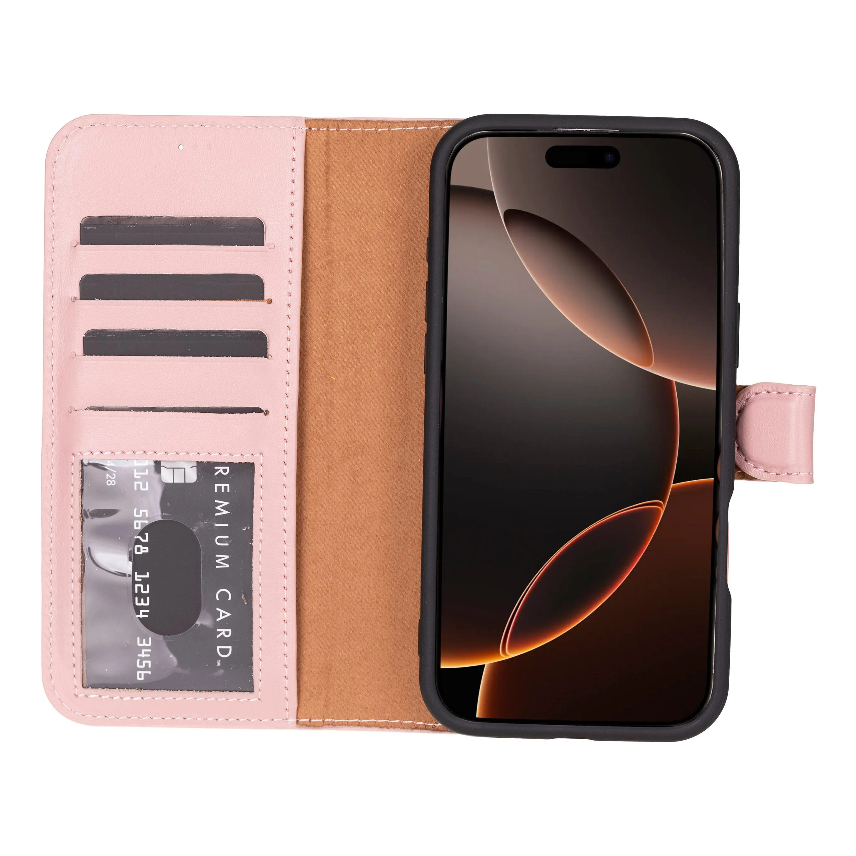 Genuine Leather Detachable  iphone 16 Case