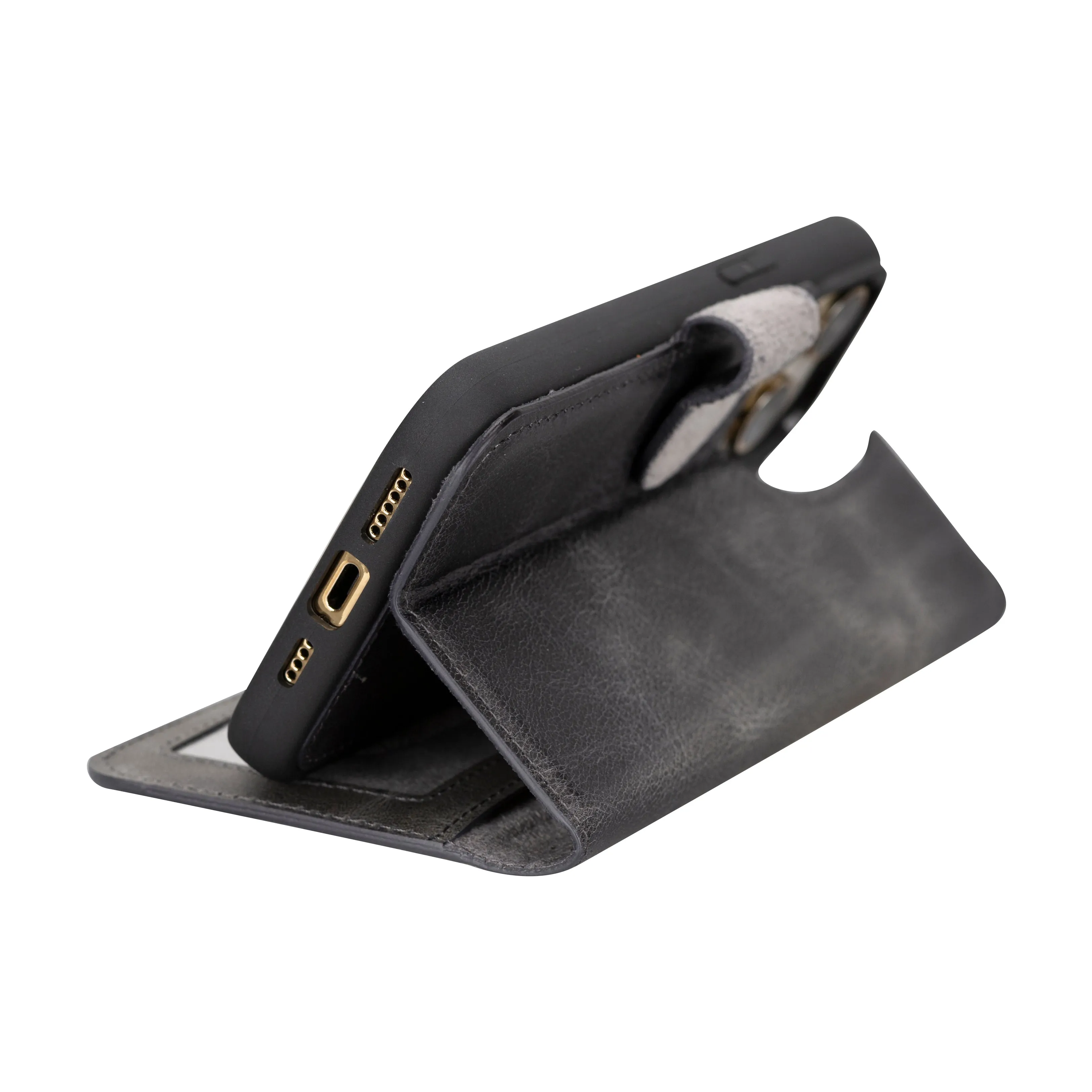 Genuine Leather Detachable  iphone 16 Case