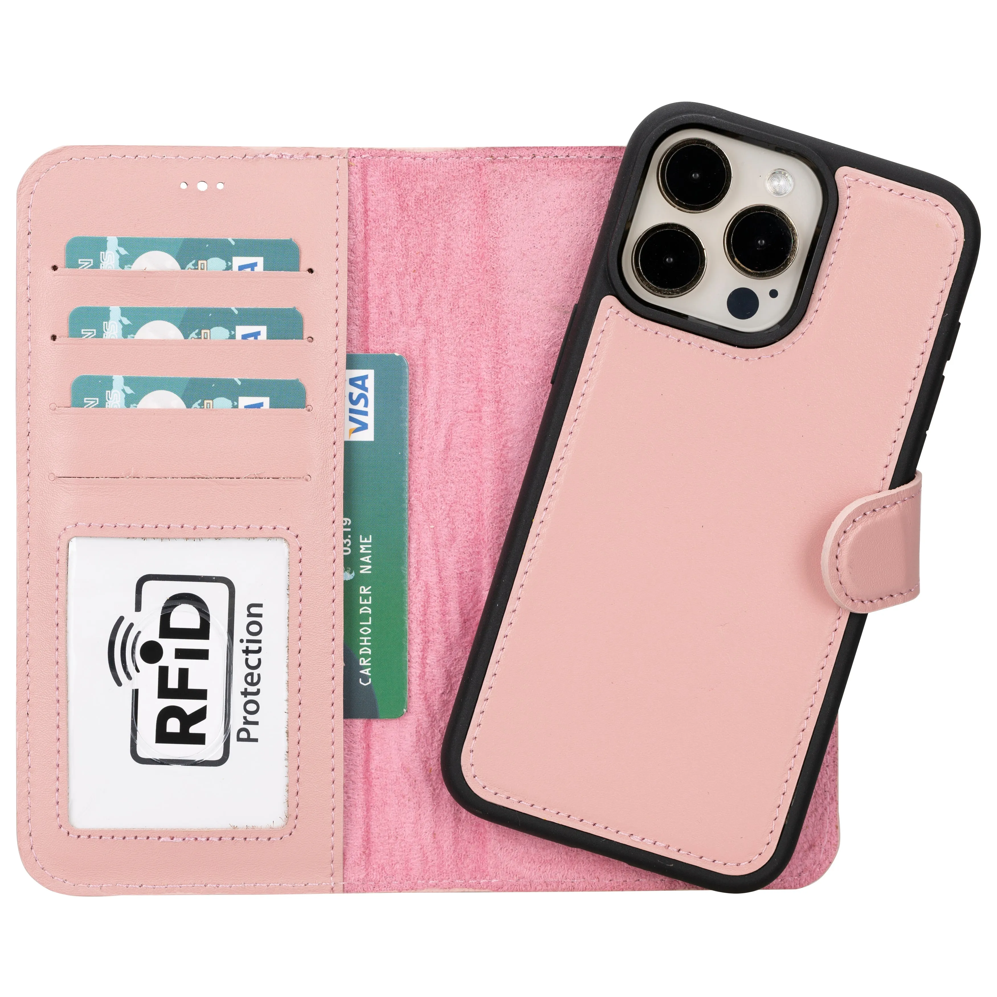 Genuine Leather Detachable  iphone 16 Case