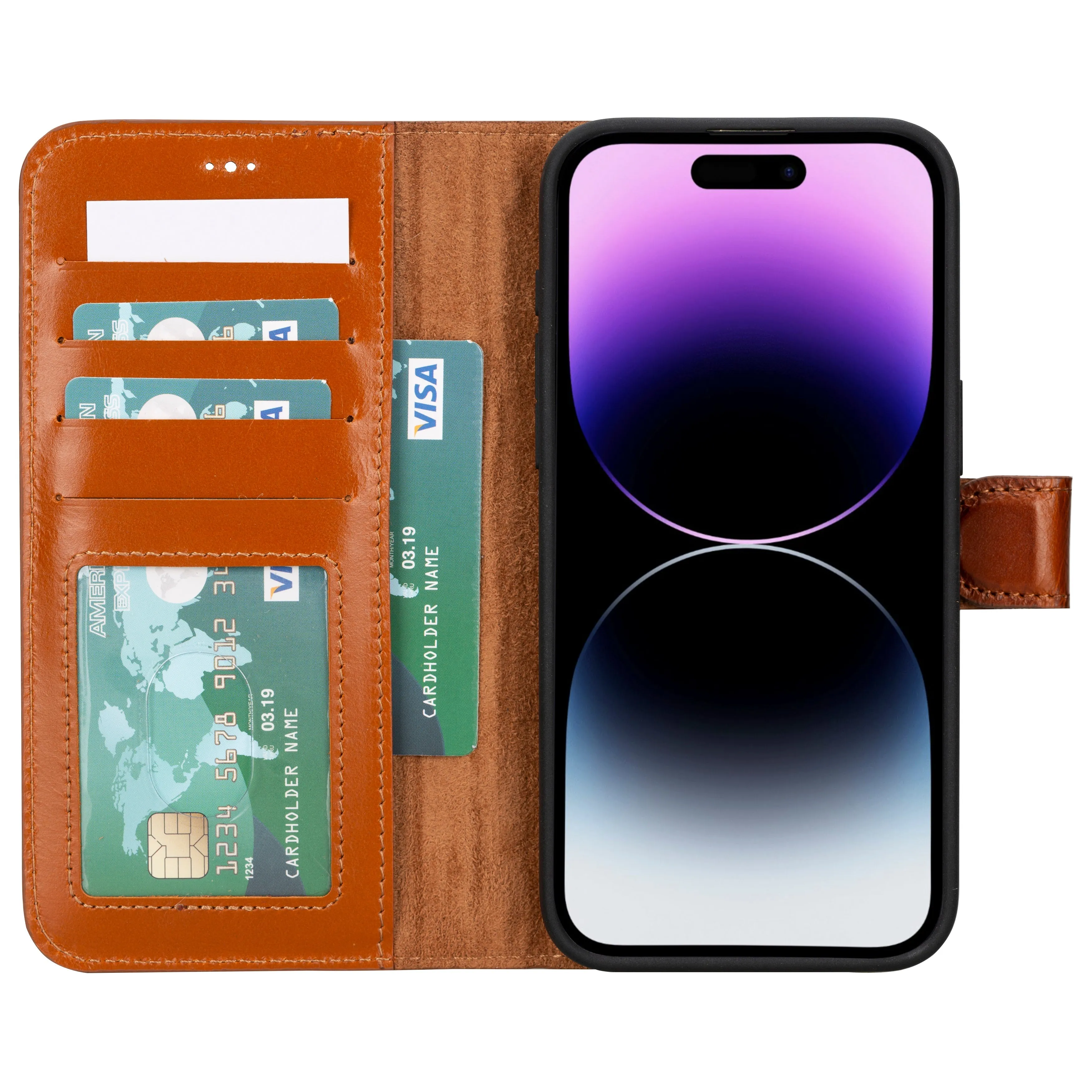 Genuine Leather Detachable  iphone 16 Case