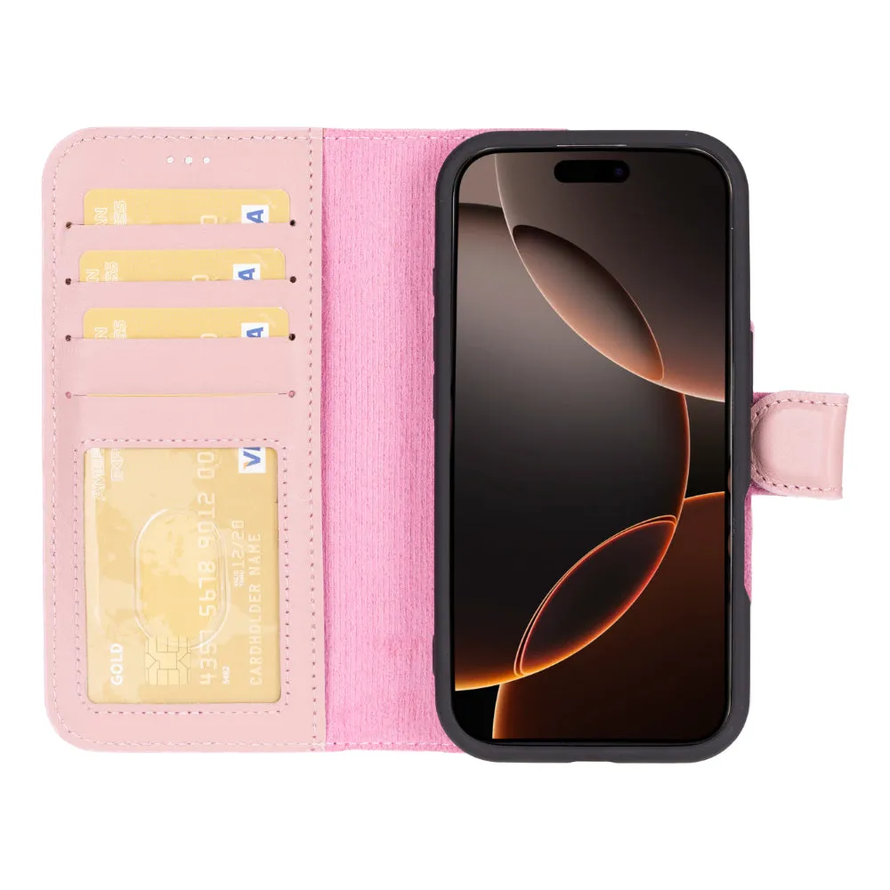 Genuine Leather Detachable  iphone 16 Case