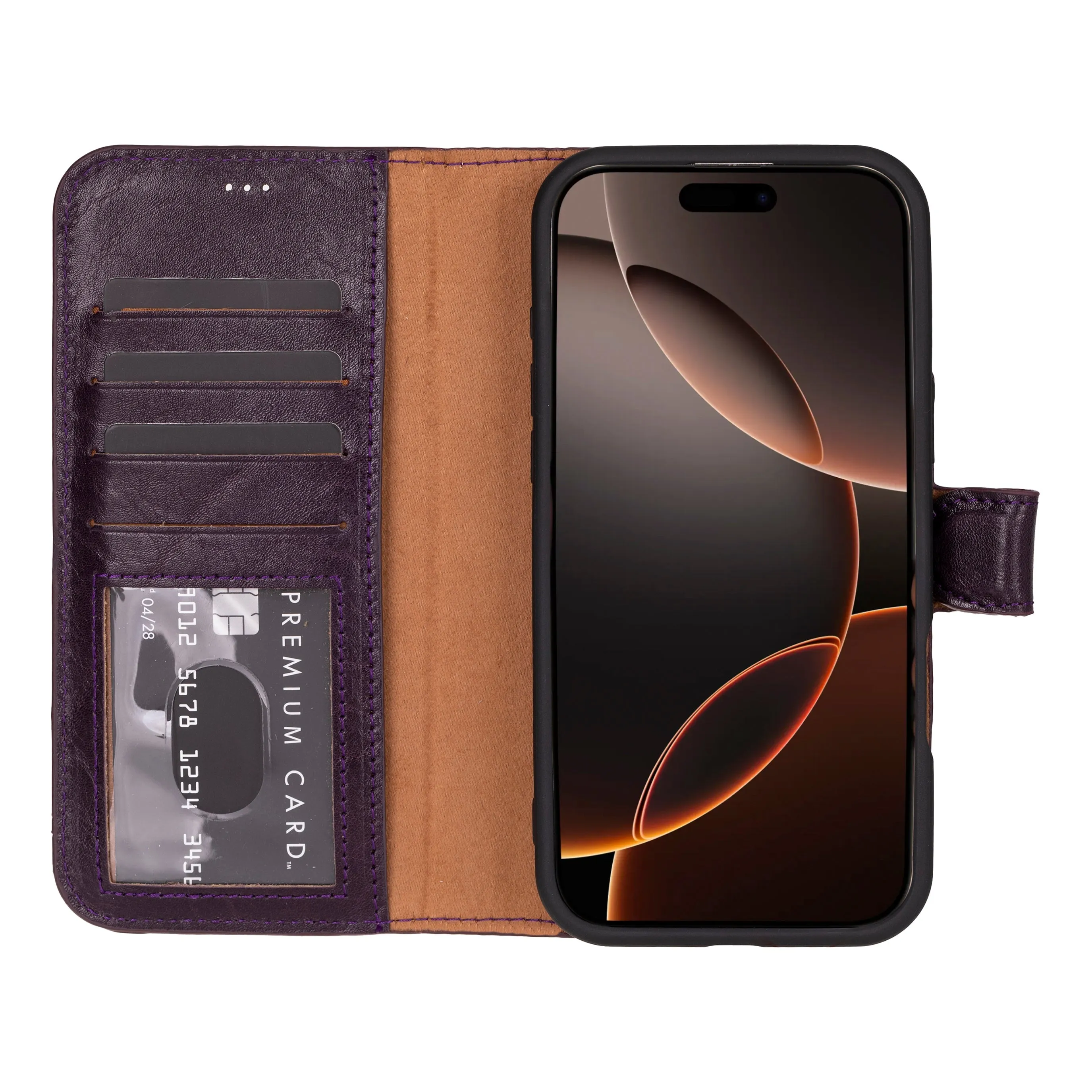 Genuine Leather Detachable  iphone 16 Case