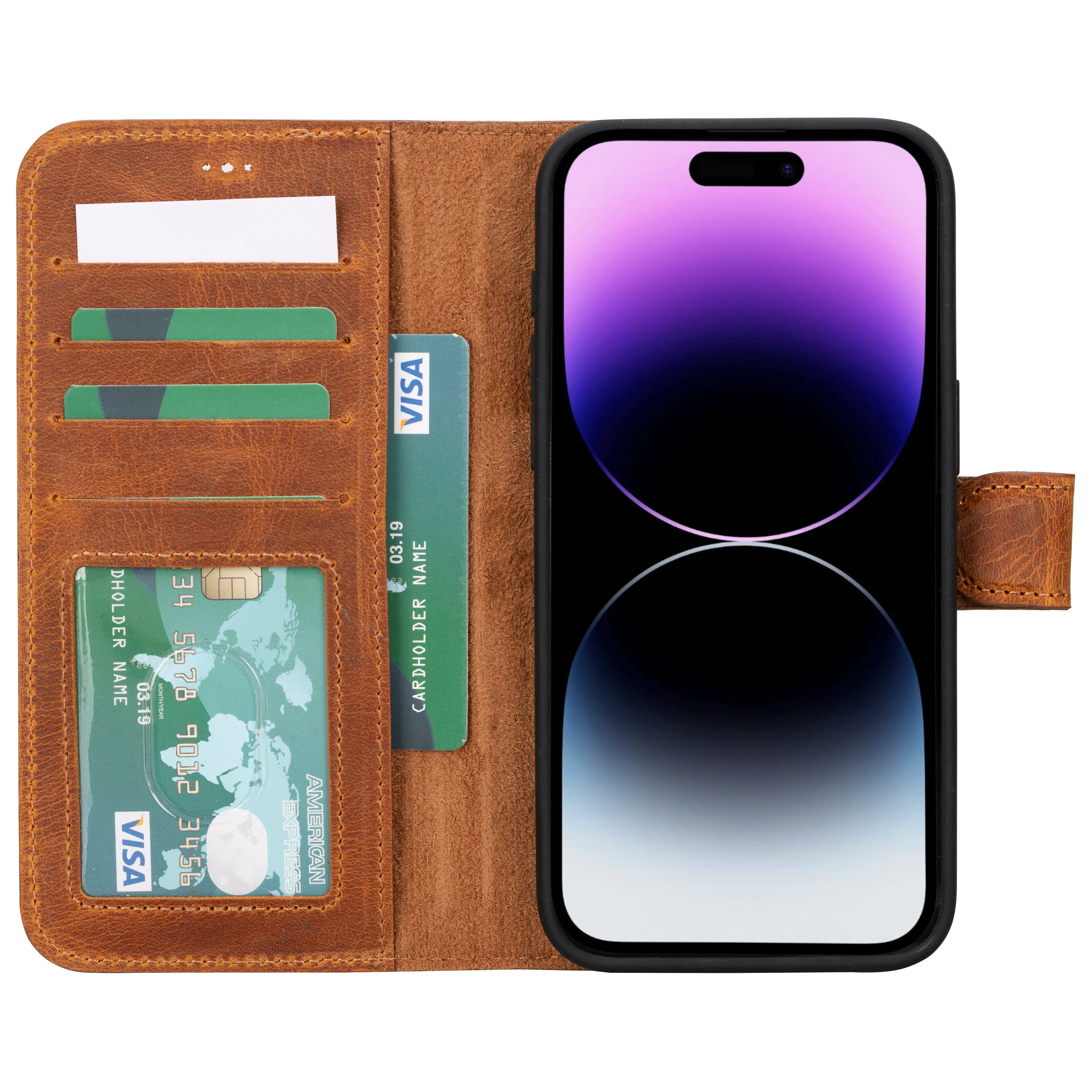 Genuine Leather Detachable  iphone 16 Case
