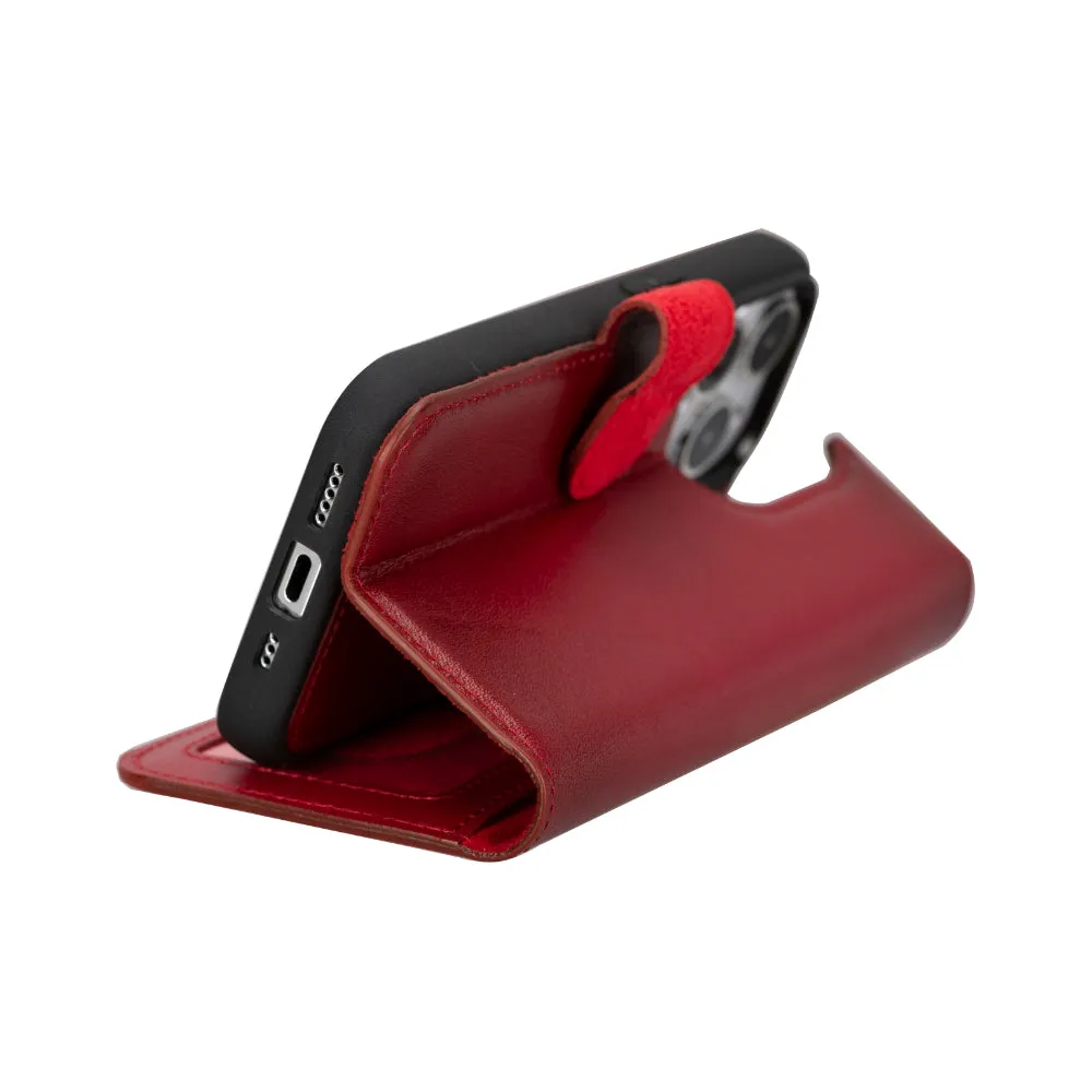 Genuine Leather Detachable  iphone 16 Case