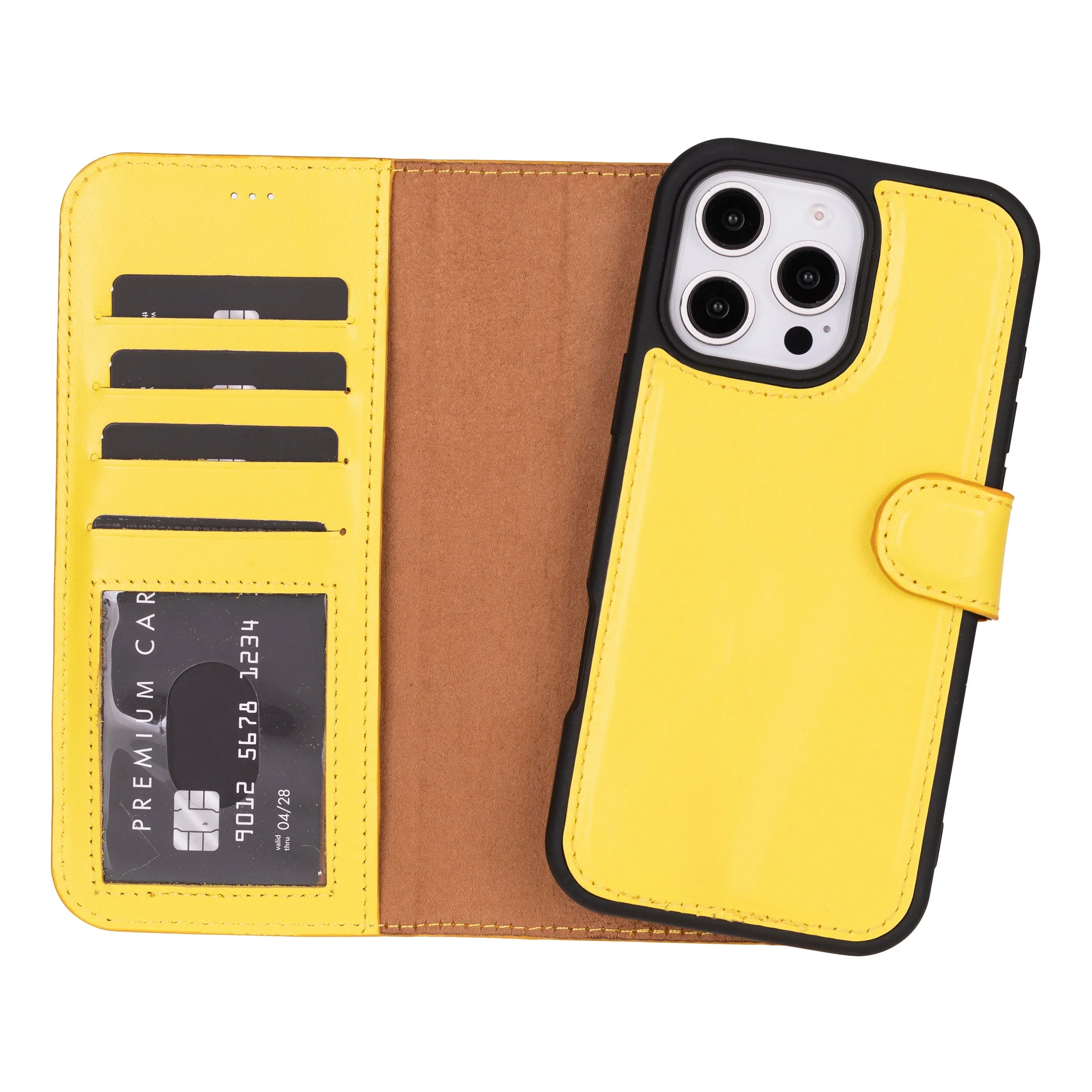 Genuine Leather Detachable  iphone 16 Case