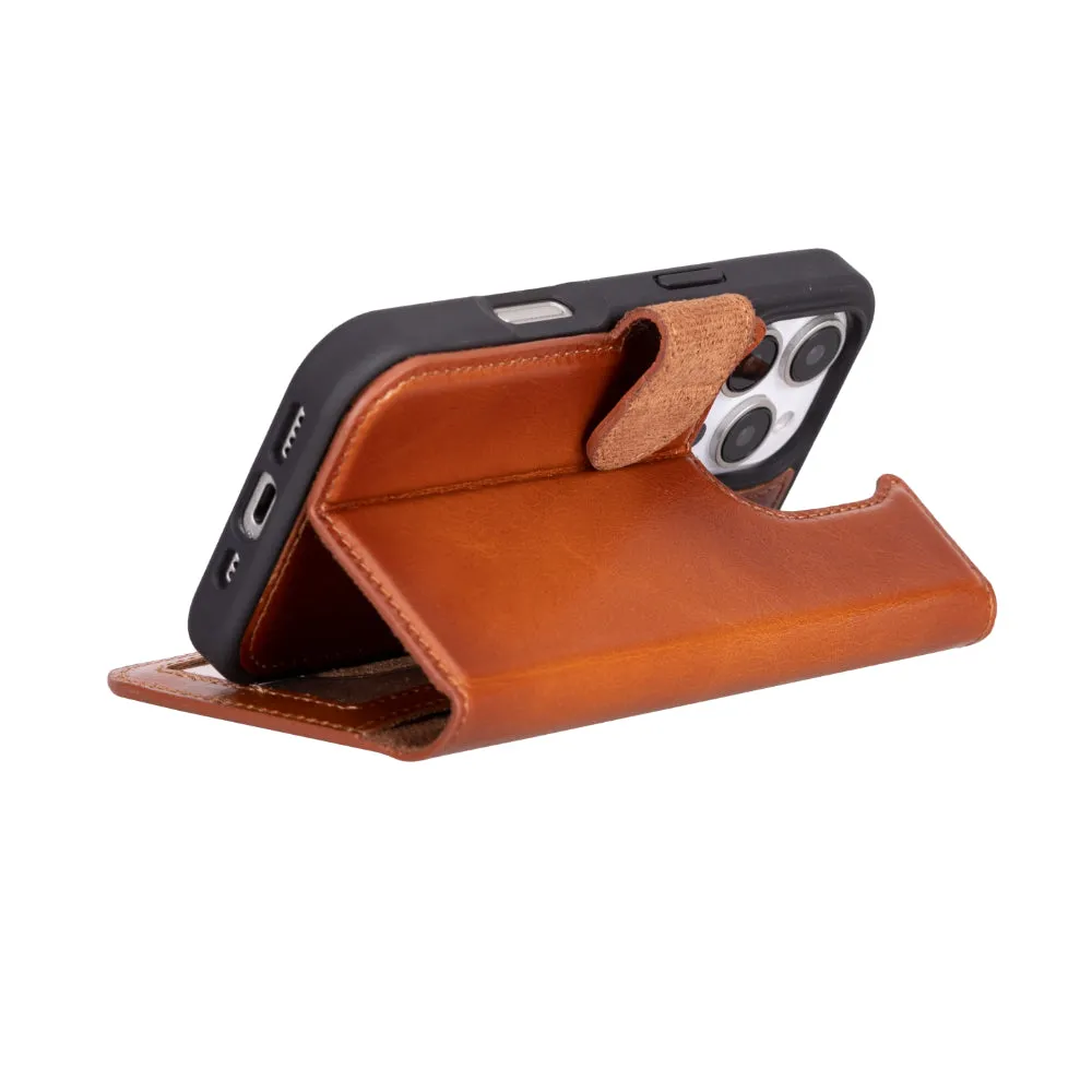 Genuine Leather Detachable  iphone 16 Case