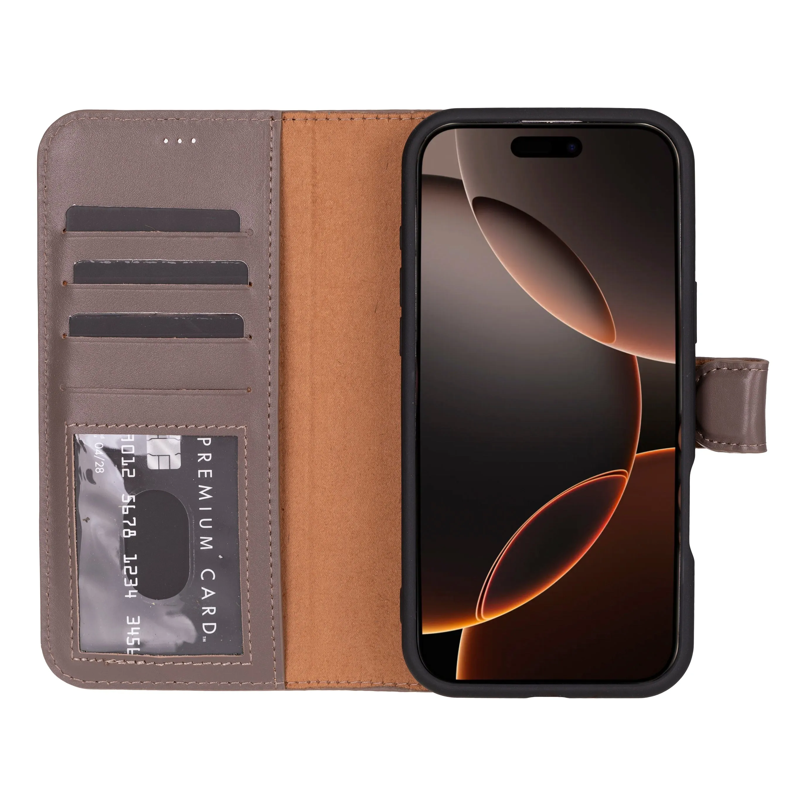 Genuine Leather Detachable  iphone 16 Case