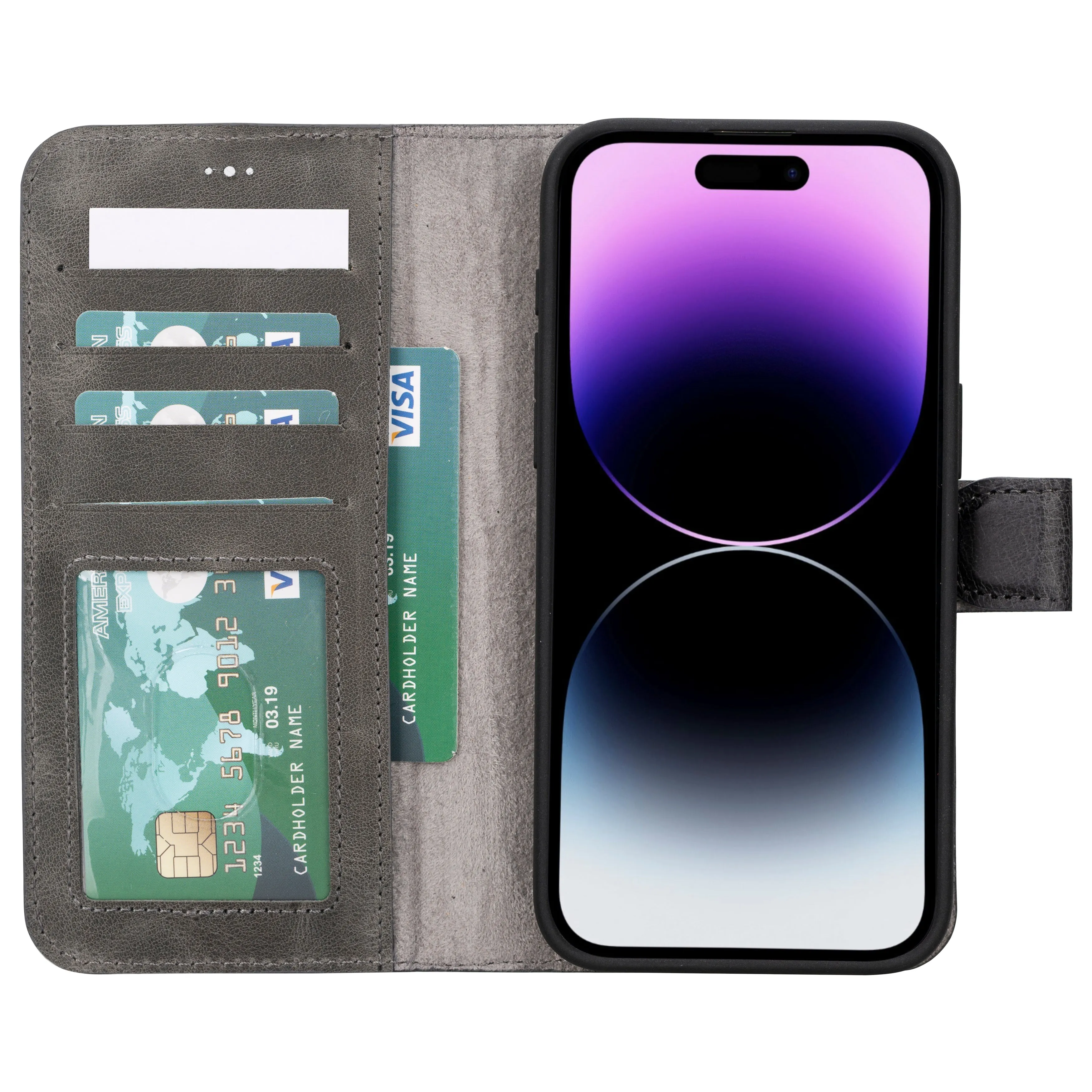 Genuine Leather Detachable  iphone 16 Case