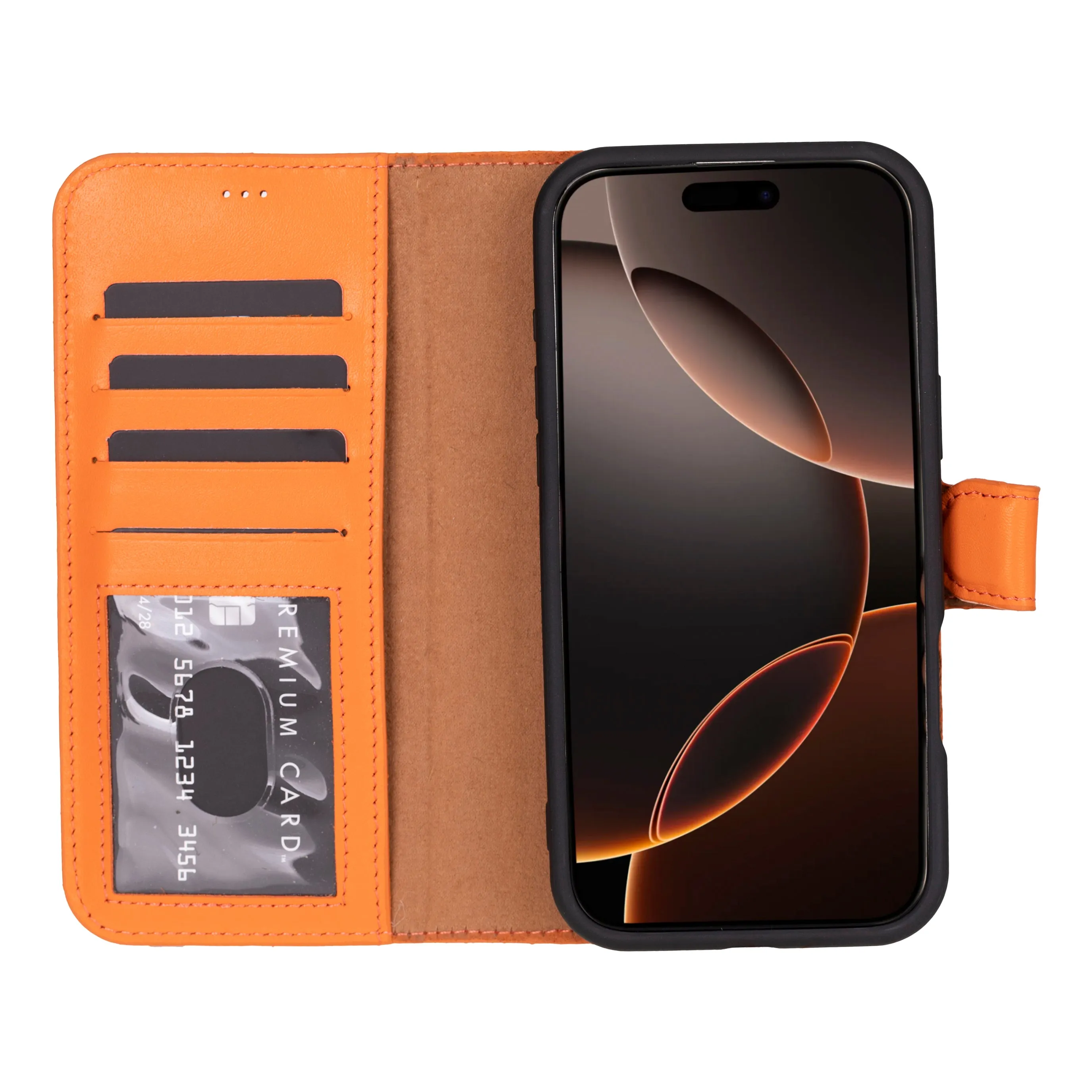 Genuine Leather Detachable  iphone 16 Case