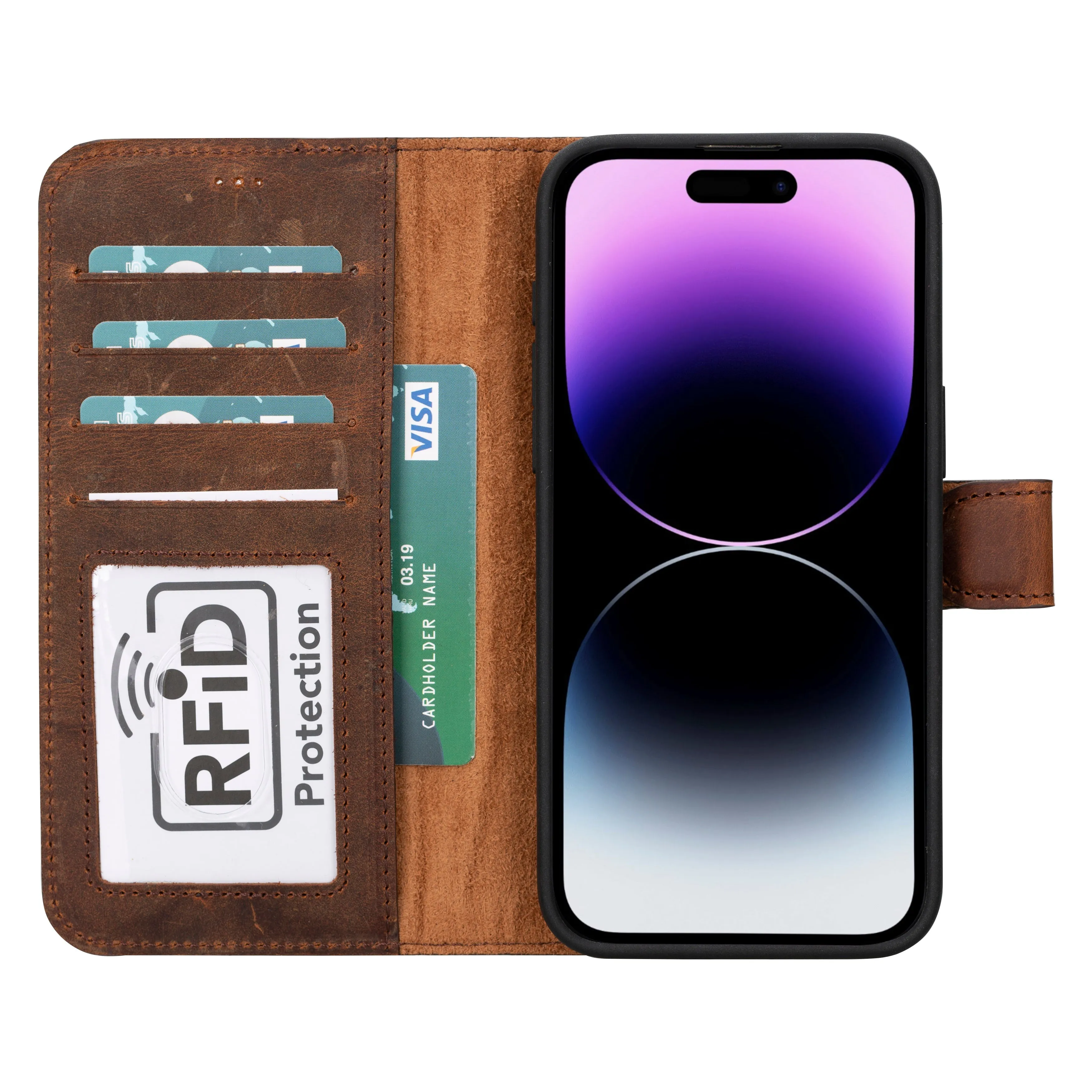 Genuine Leather Detachable  iphone 16 Case
