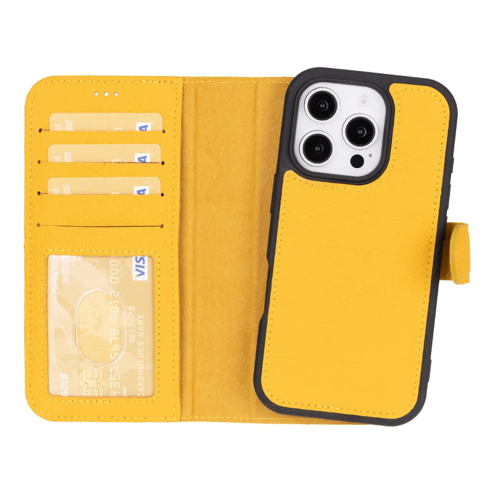 Genuine Leather Detachable  iphone 16 Case
