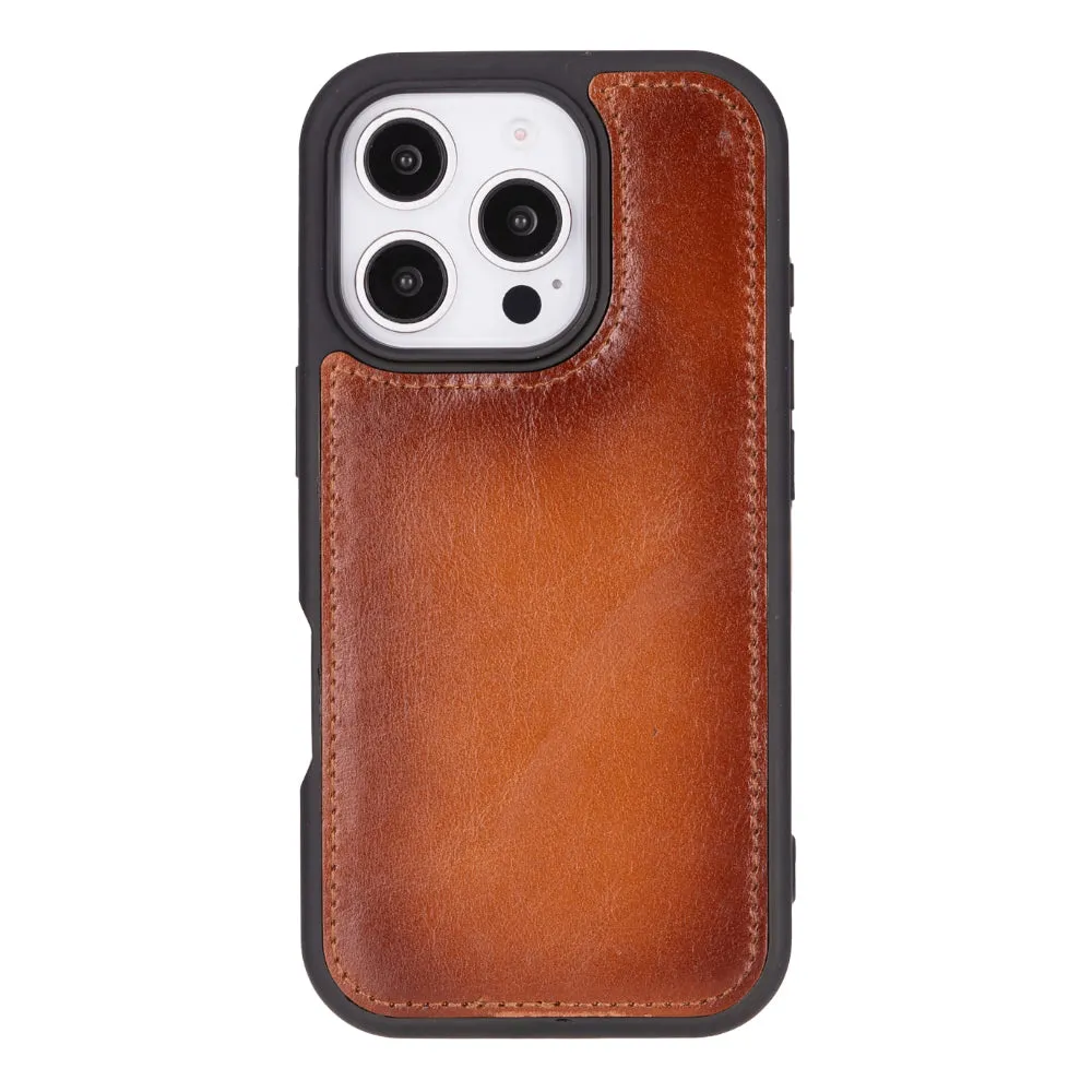 Genuine Leather Detachable  iphone 16 Case