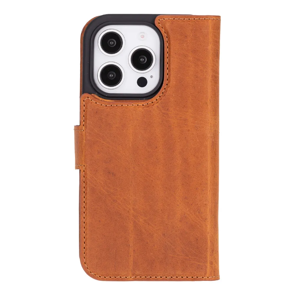 Genuine Leather Detachable  iphone 16 Case