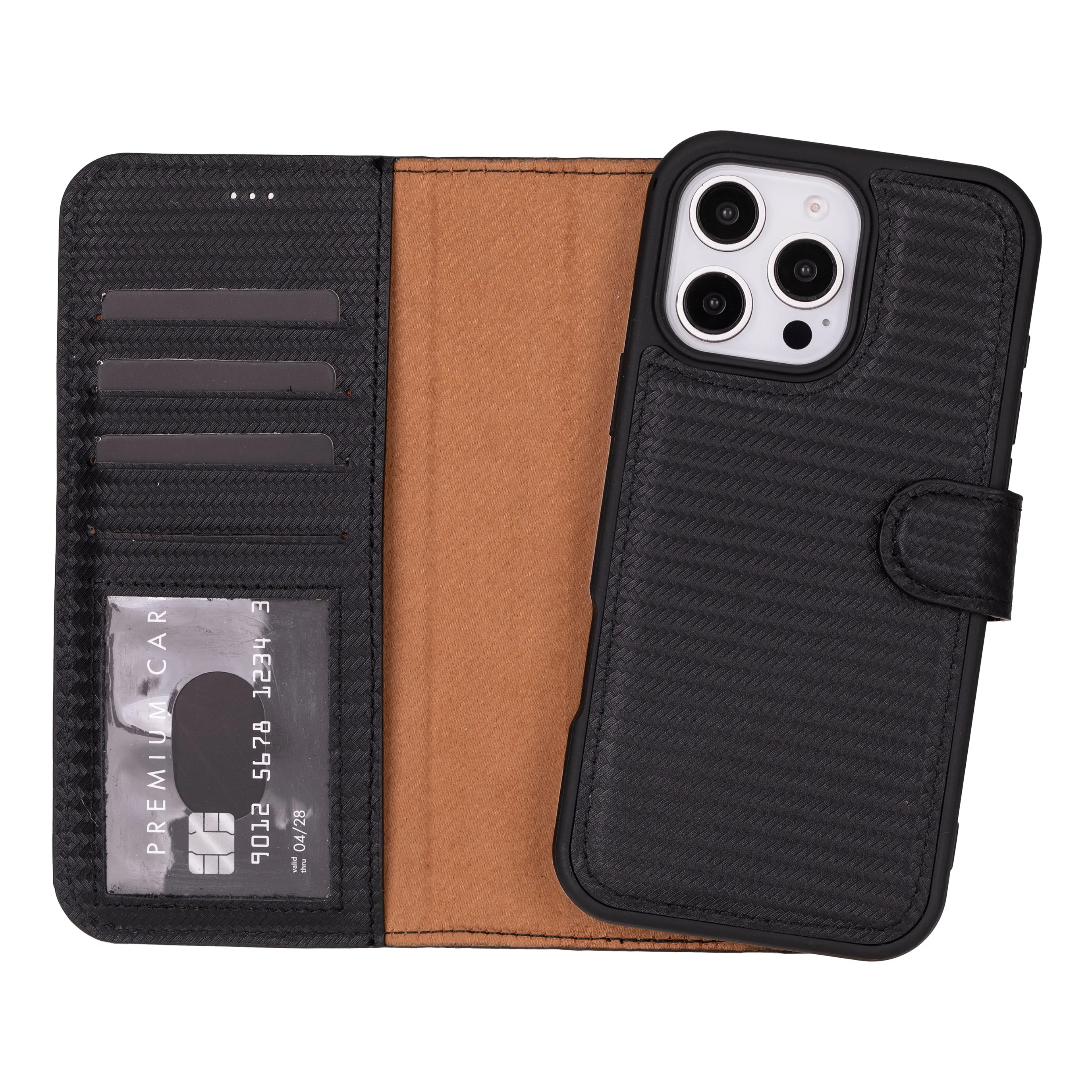 Genuine Leather Detachable  iphone 16 Case