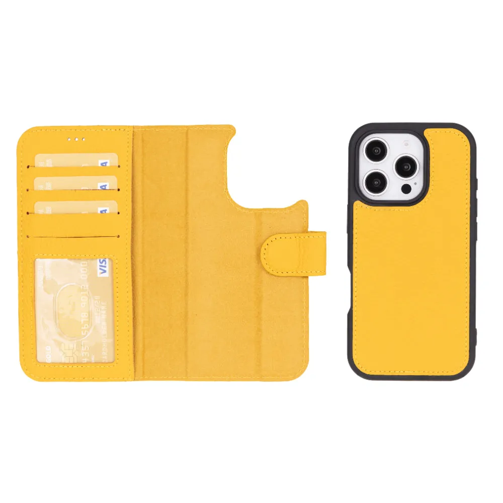 Genuine Leather Detachable  iphone 16 Case
