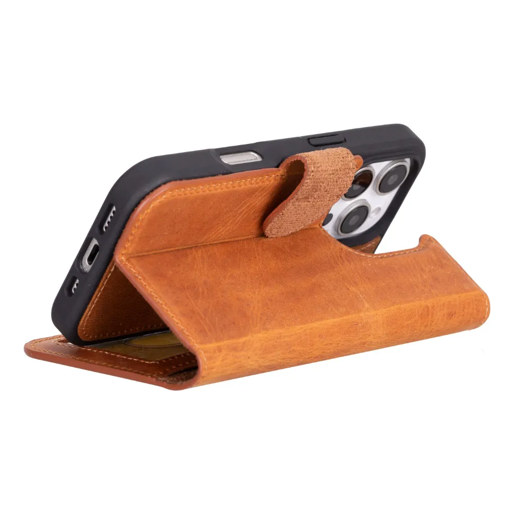 Genuine Leather Detachable  iphone 16 Case