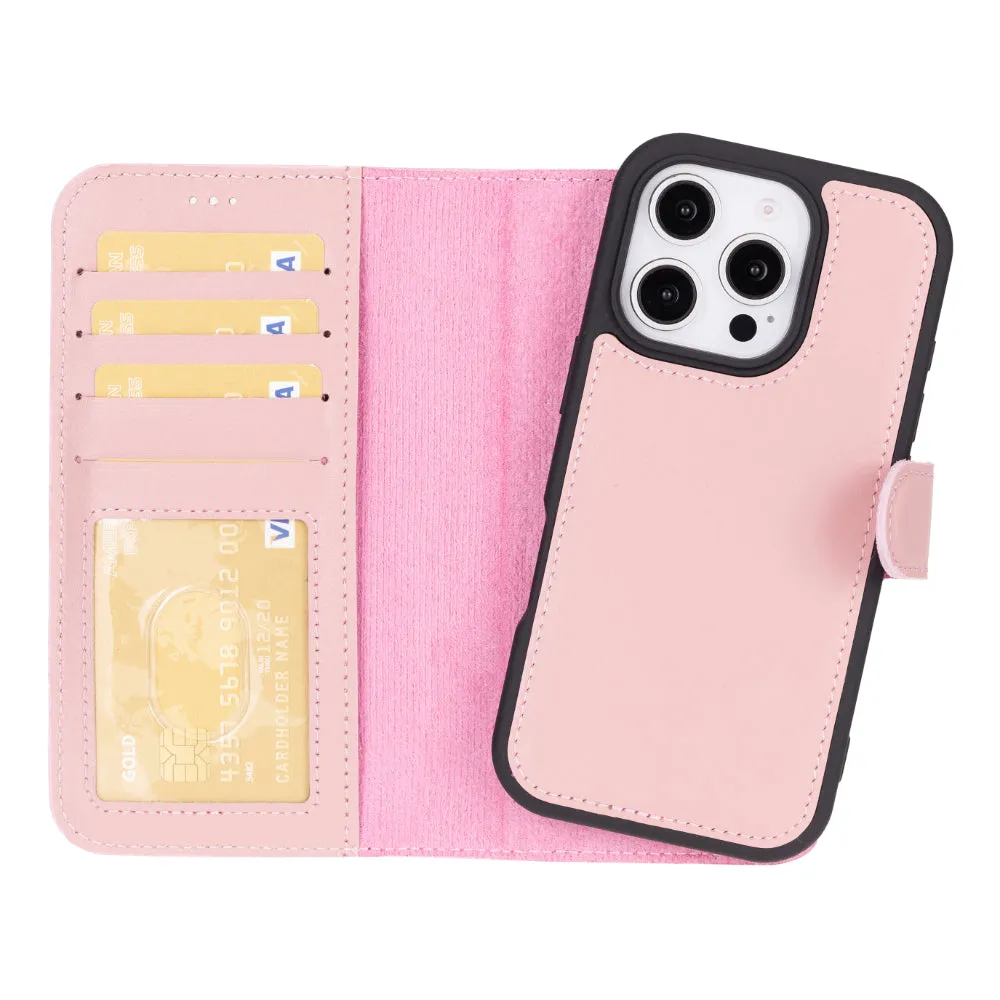 Genuine Leather Detachable  iphone 16 Case