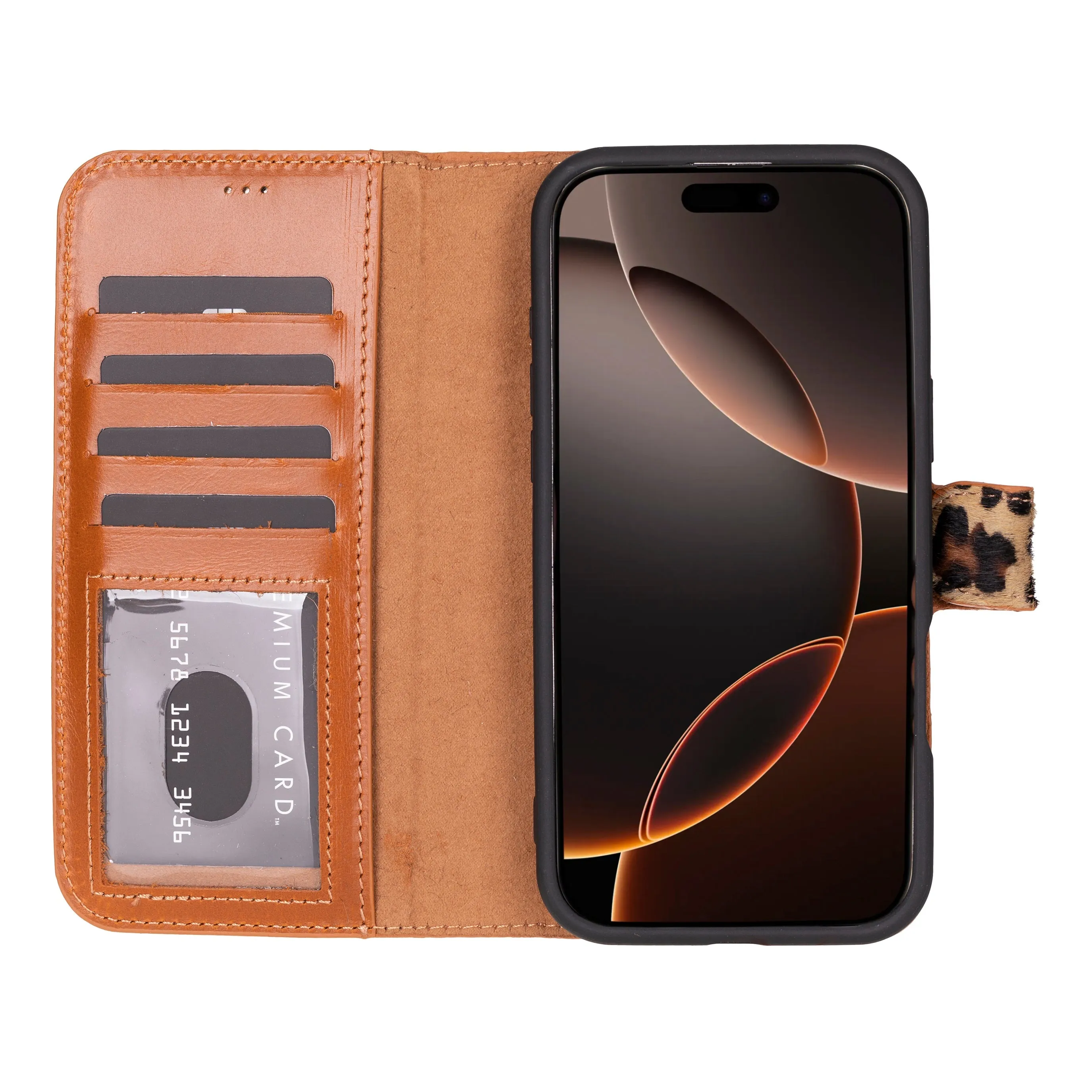 Genuine Leather Detachable  iphone 16 Case