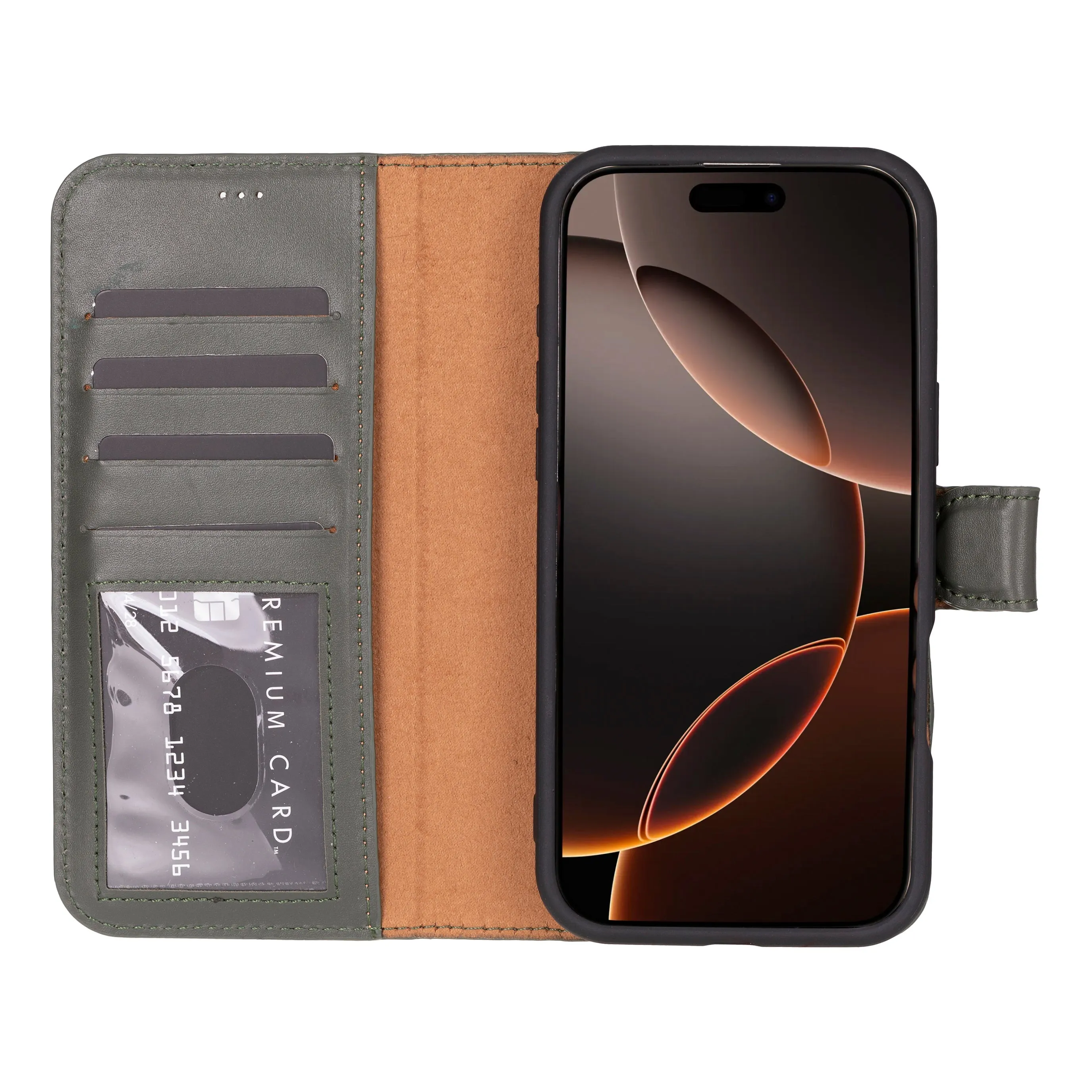 Genuine Leather Detachable  iphone 16 Case