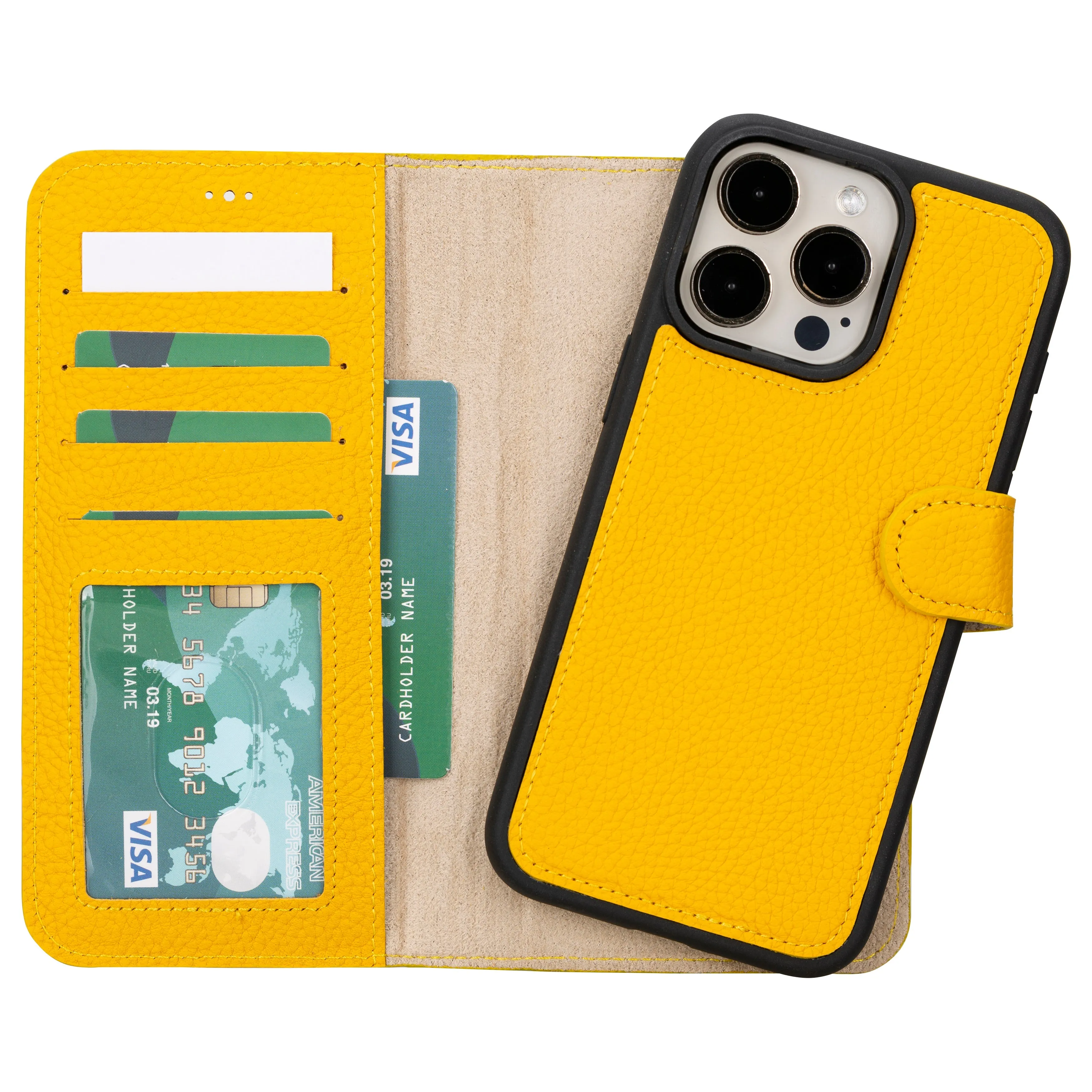 Genuine Leather Detachable  iphone 16 Case